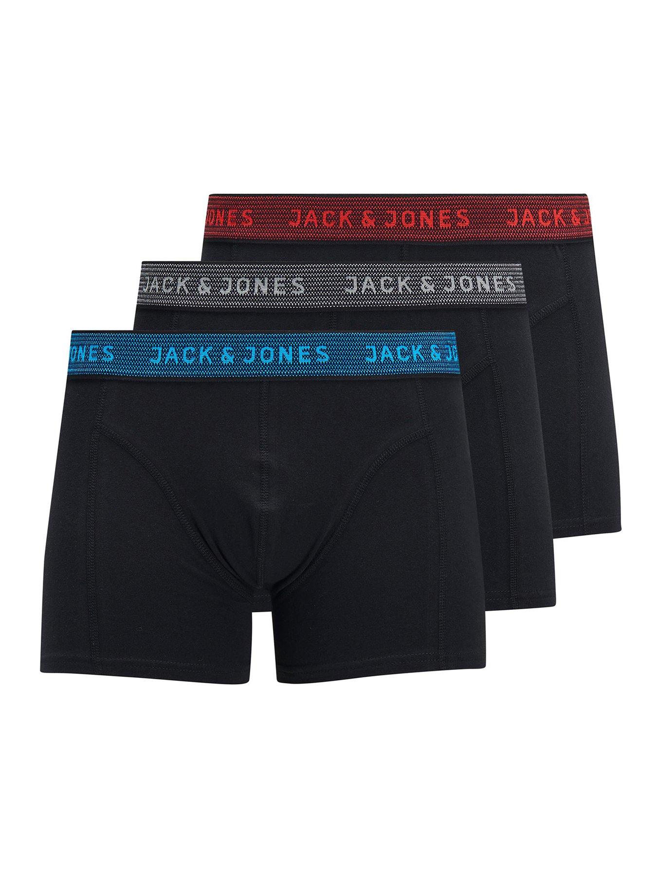 Image 1 of 1 of Jack & Jones Junior Boys 3 Pack Waistband Trunks - Multi