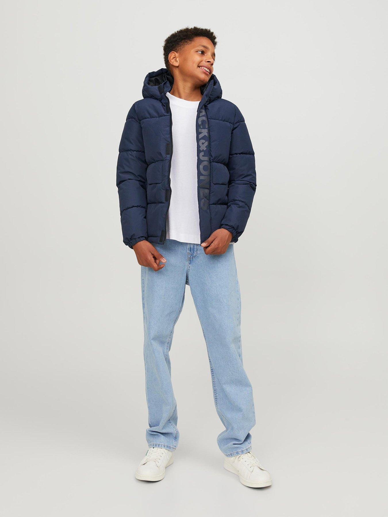 Jack jones navy jacket best sale