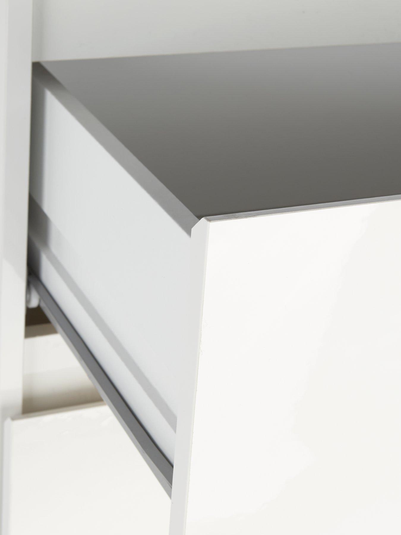 Image 6 of 6 of The Very Collection Layton Gloss 3 Drawer Chest&nbsp;- White - FSC&reg; Certified