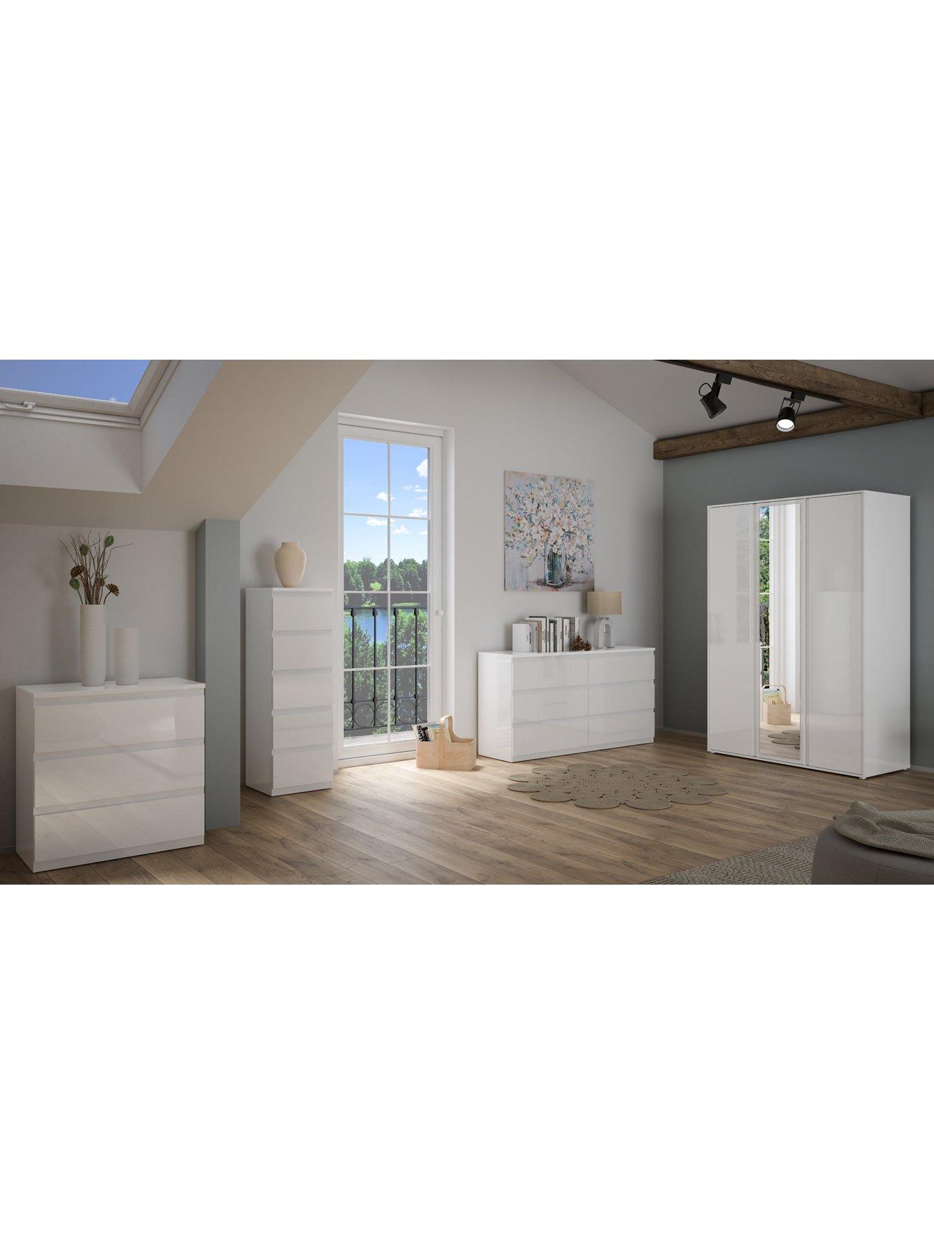 Image 5 of 6 of The Very Collection Layton Gloss 5 Drawer Chest&nbsp;- White - FSC&reg; Certified