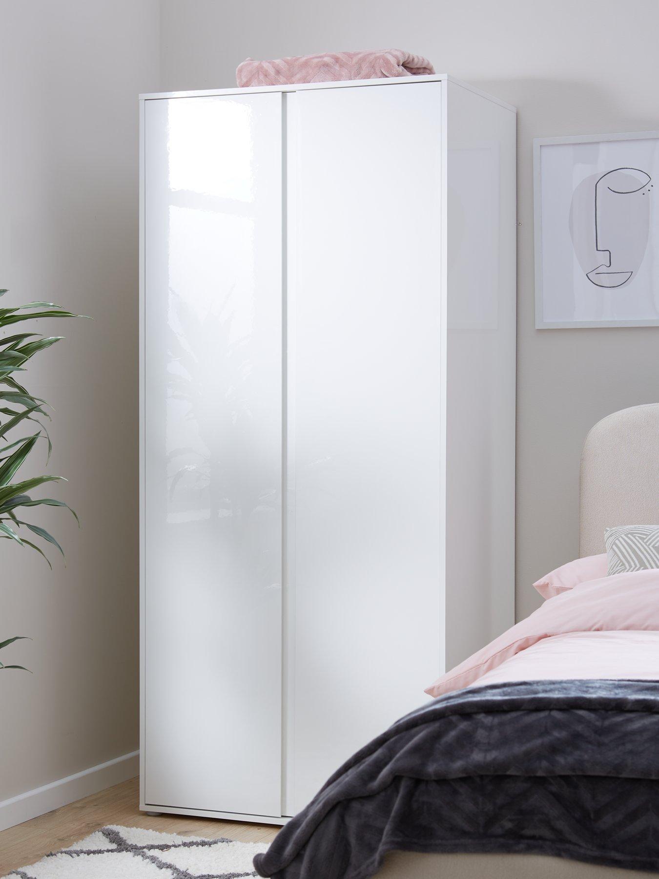 Image 1 of 6 of The Very Collection Layton Gloss 2 Door Wardrobe&nbsp;- White - FSC&reg; Certified