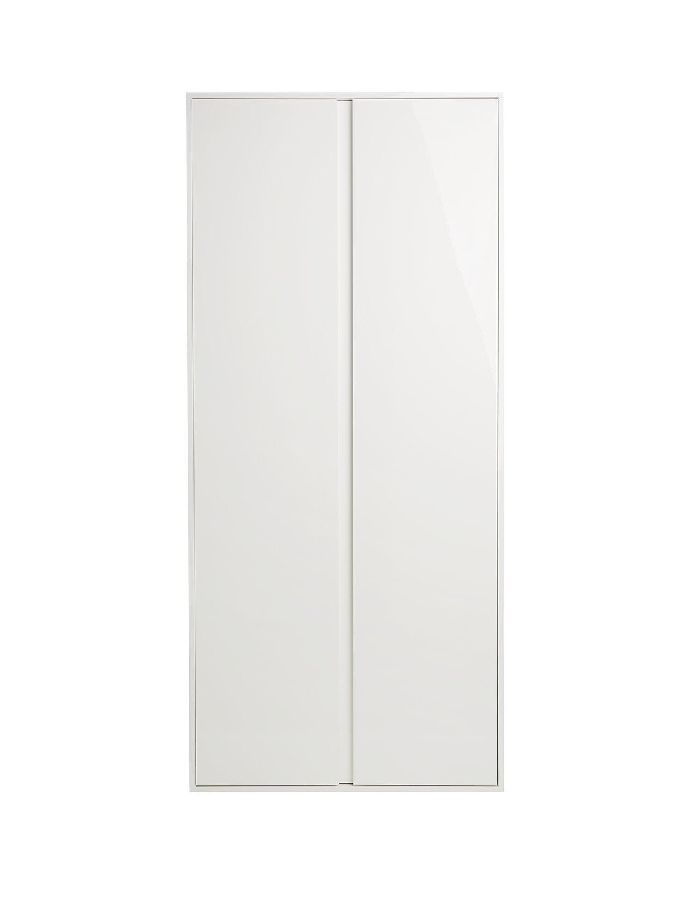 Image 2 of 6 of The Very Collection Layton Gloss 2 Door Wardrobe&nbsp;- White - FSC&reg; Certified