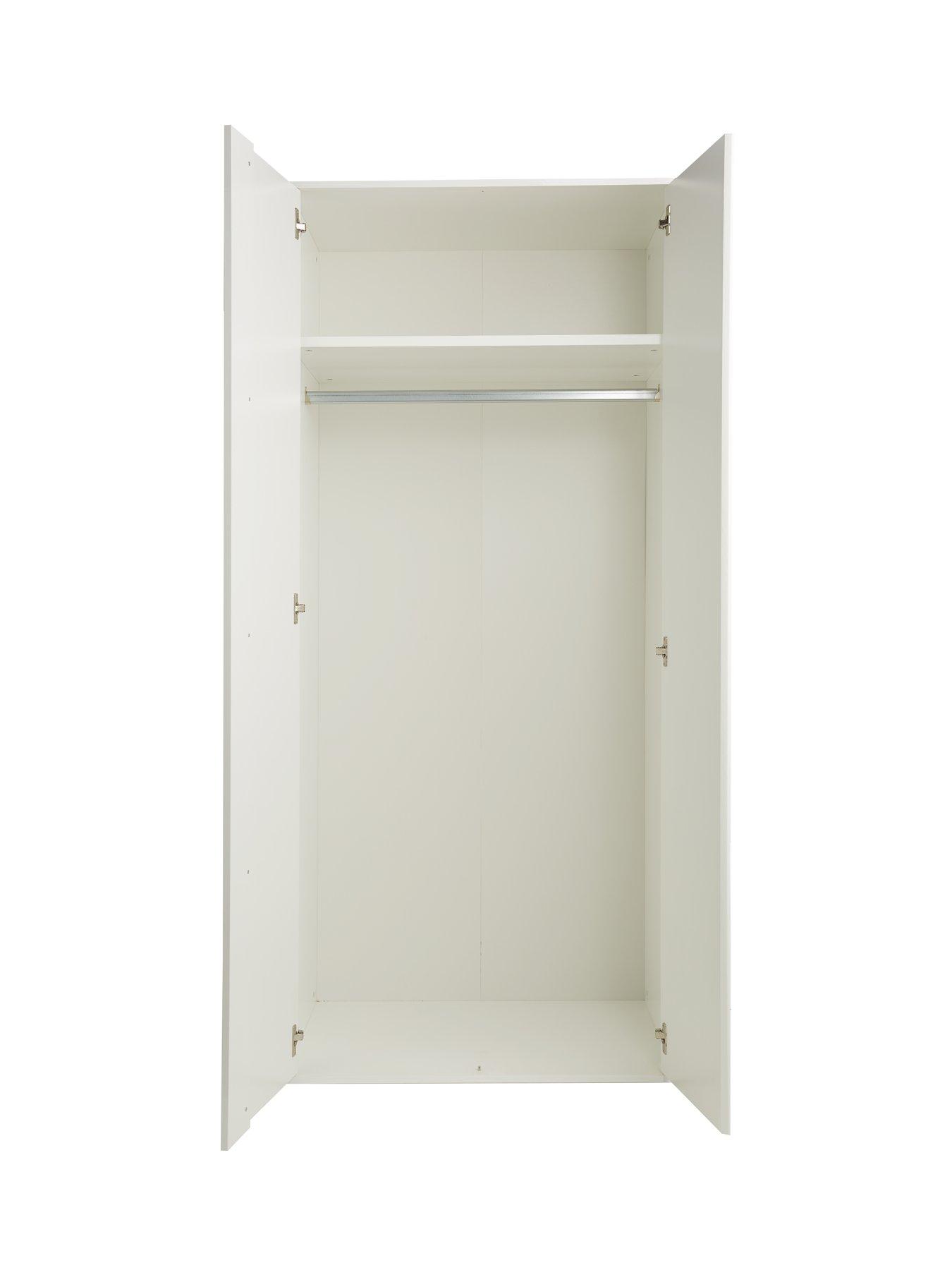 Image 4 of 6 of The Very Collection Layton Gloss 2 Door Wardrobe&nbsp;- White - FSC&reg; Certified