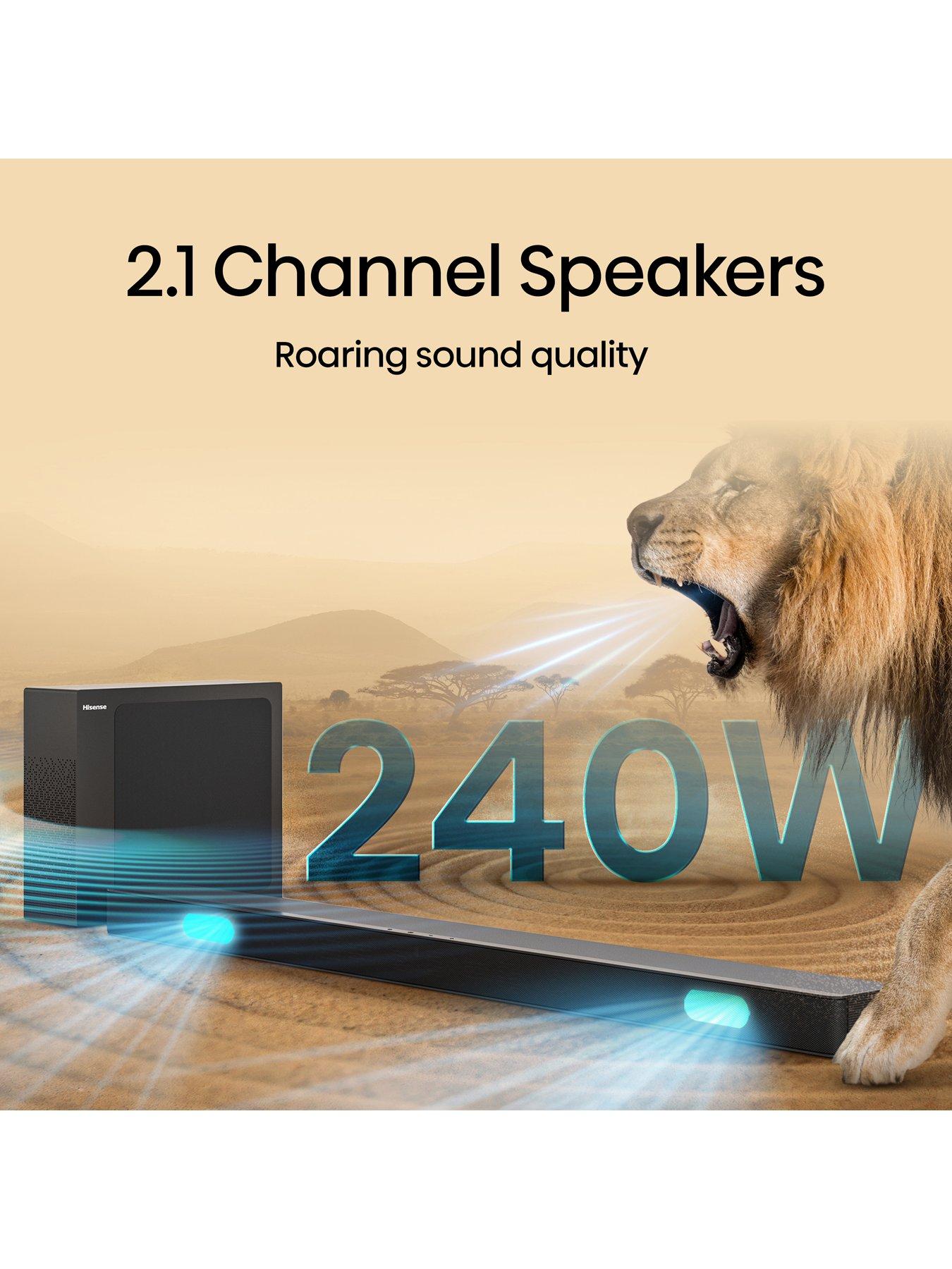  image of hisense-hs2100-240w-21ch-bluetooth-soundbar-with-dts-virtual-x-amp-dolby-digital