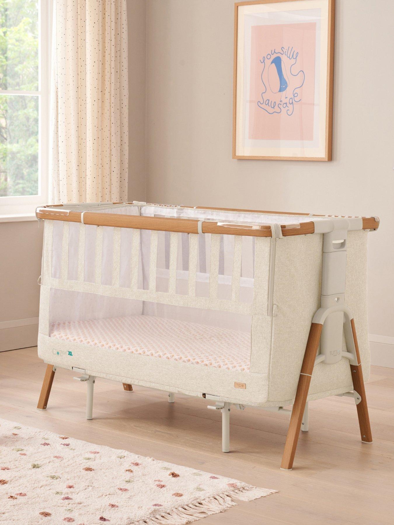 Image 1 of 7 of Tutti Bambini Cozee XL Bedside Crib & Cot - Scandinavian Walnut/Ecru