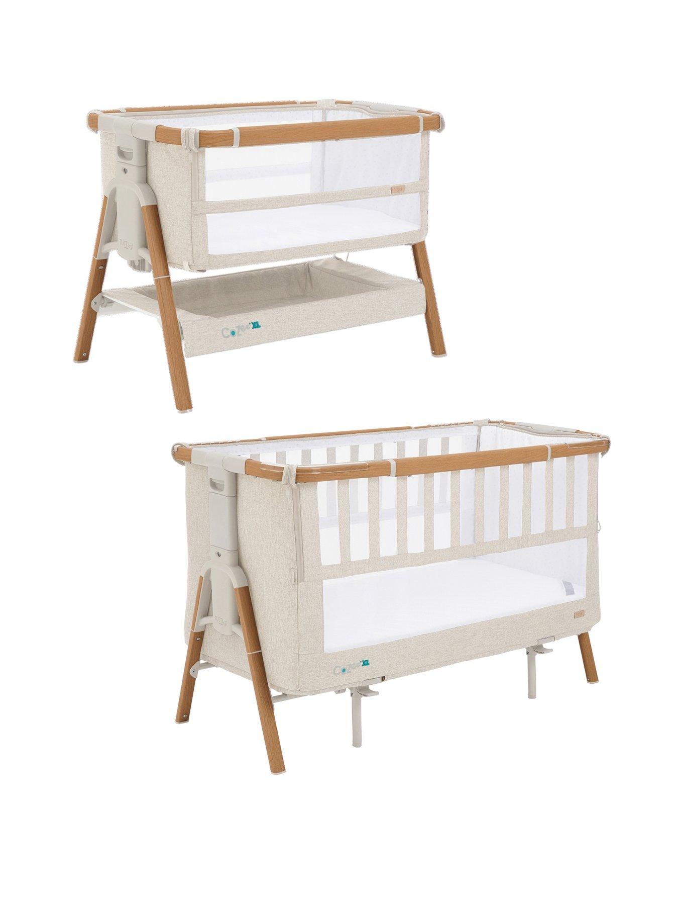 Image 2 of 7 of Tutti Bambini Cozee XL Bedside Crib & Cot - Scandinavian Walnut/Ecru