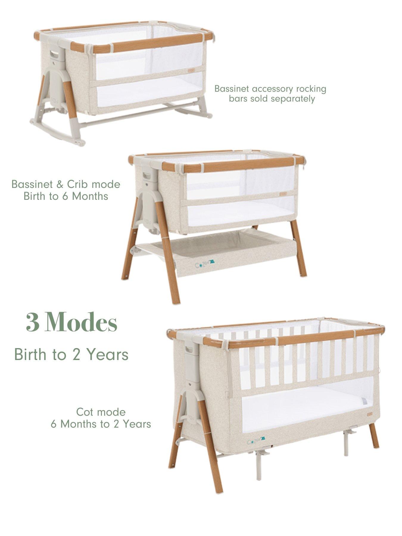 Image 4 of 7 of Tutti Bambini Cozee XL Bedside Crib & Cot - Scandinavian Walnut/Ecru