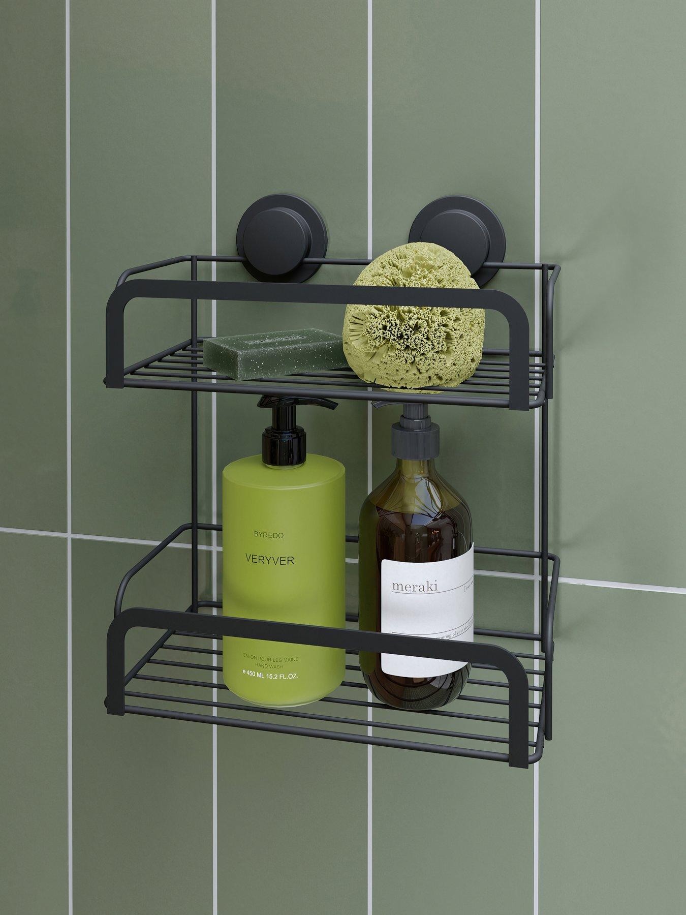 Image 1 of 6 of Croydex Stick 'n' Lock 2 Tier Cosmetic Basket