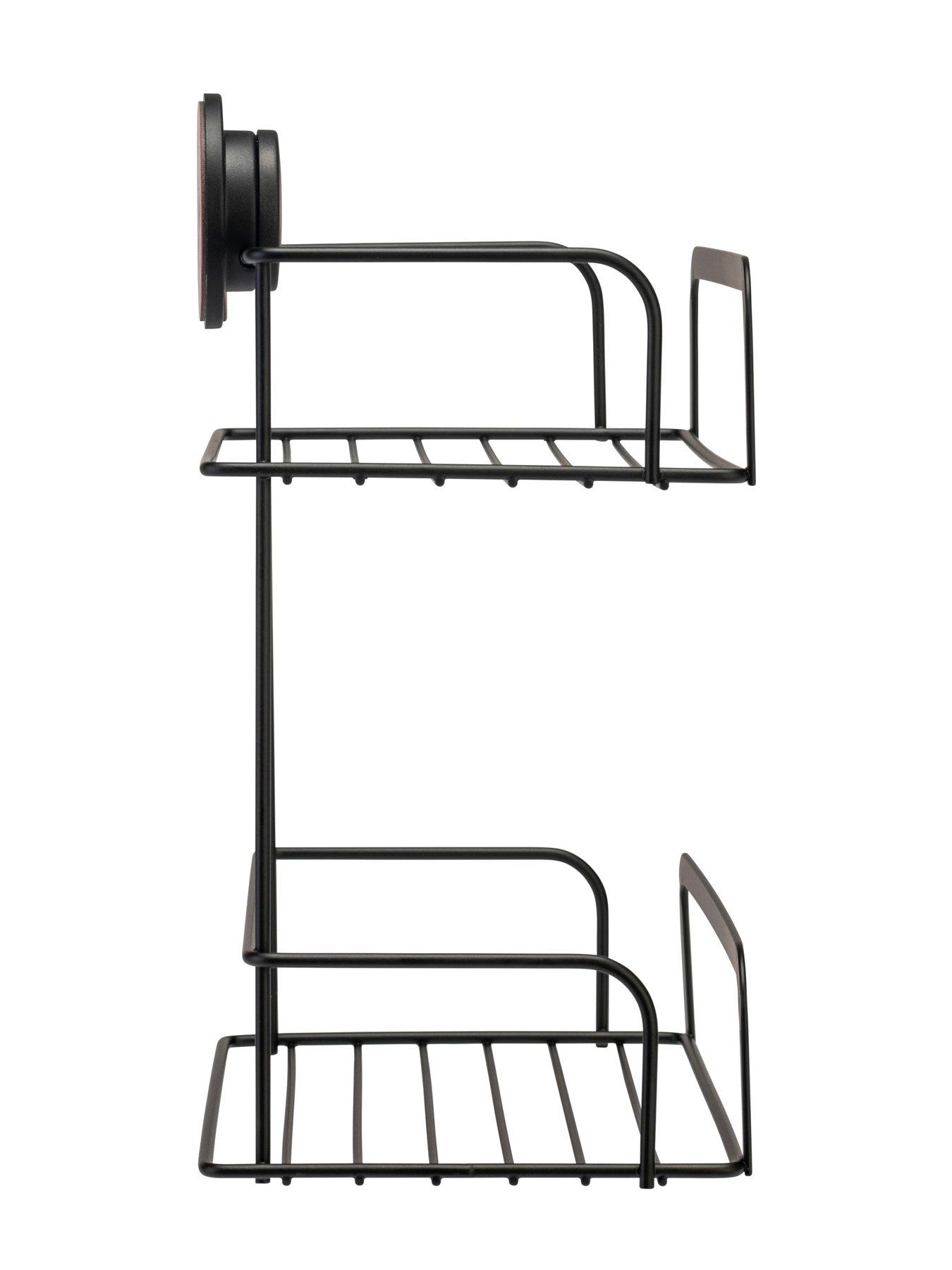  image of croydex-stick-n-lock-2-tier-cosmetic-basket
