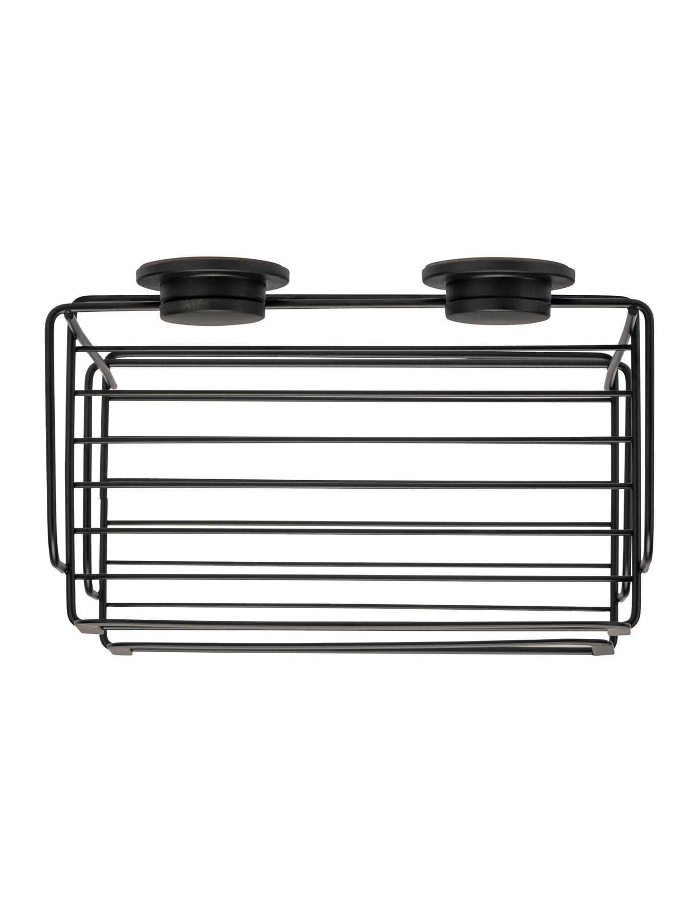  image of croydex-stick-n-lock-2-tier-cosmetic-basket
