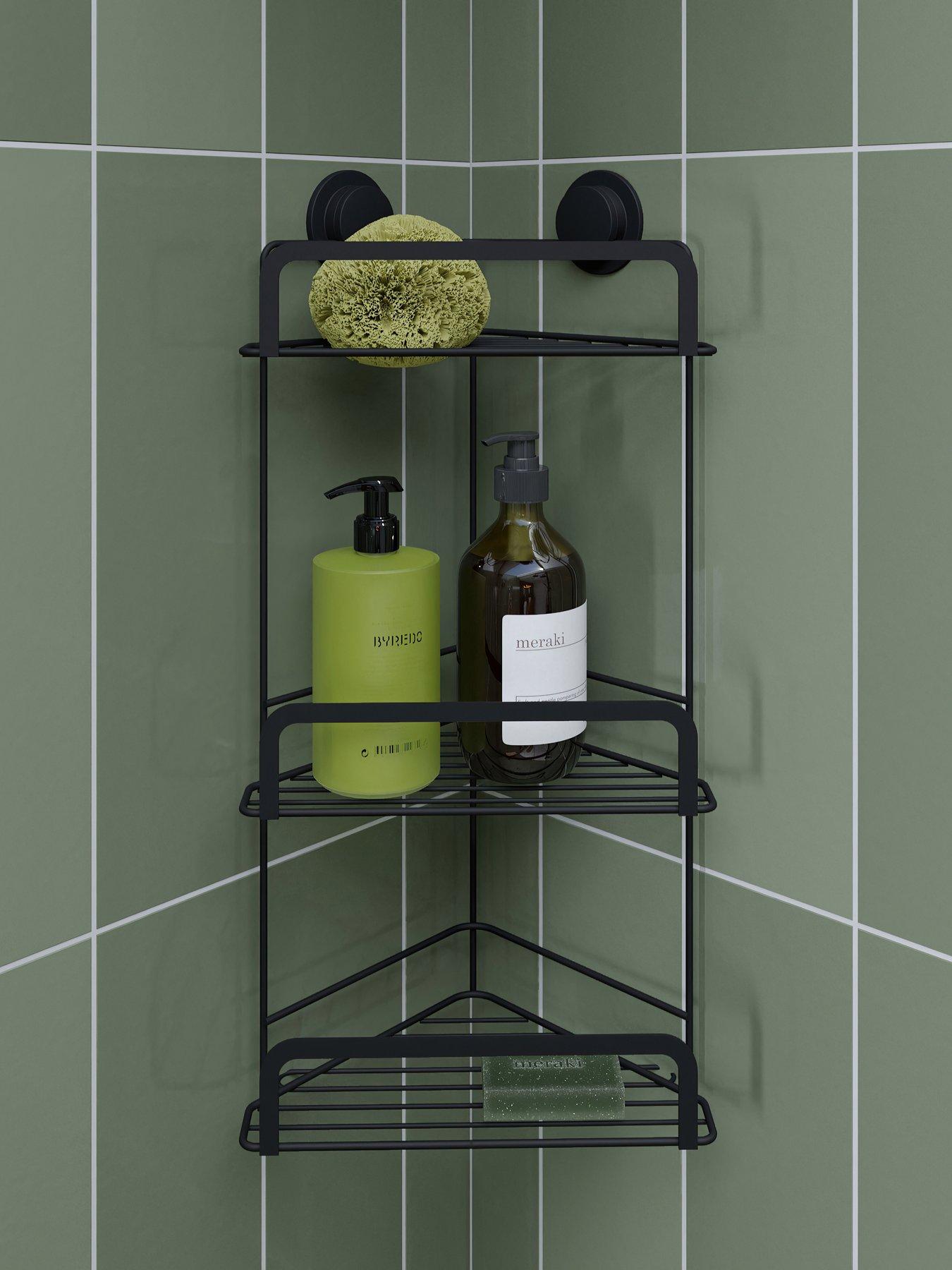 croydex-stick-lsquonrsquo-lock-3-tier-bathroom-corner-basket