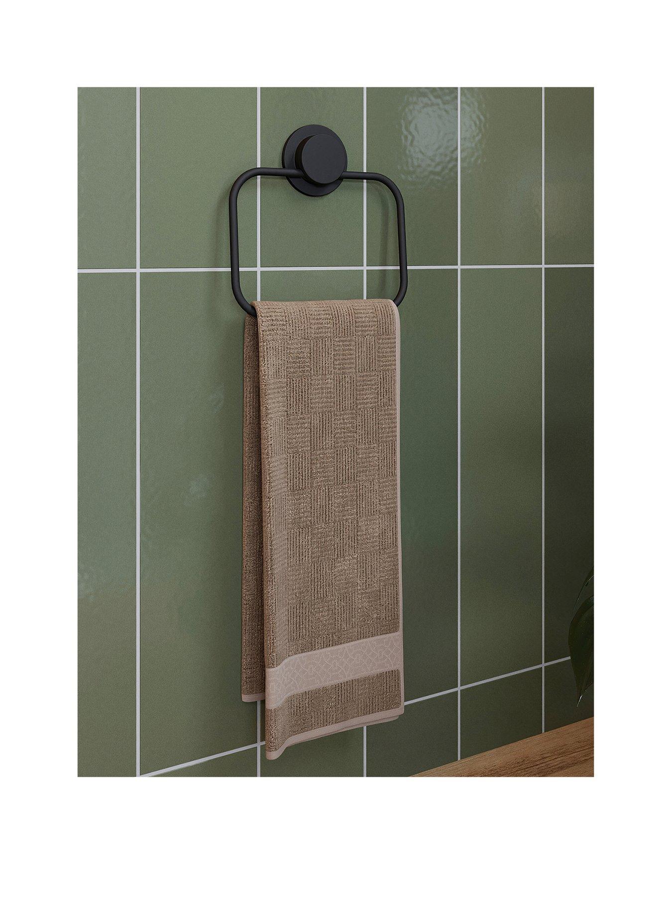 Premium Hand Towel Holder Sticky Towel Hold Wall Adhesive Bathroom