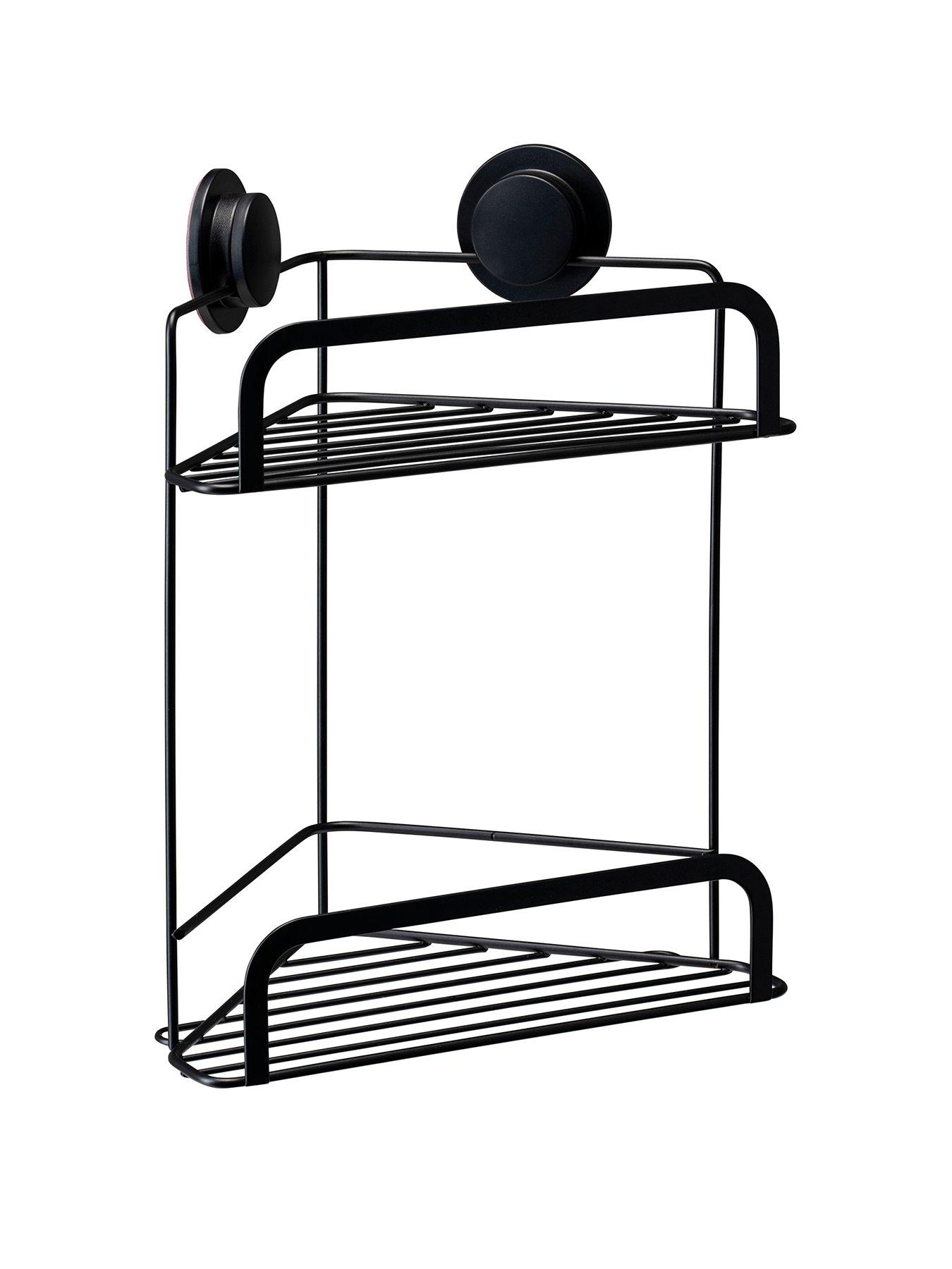Image 2 of 6 of Croydex Stick 'n' Lock 2 Tier Corner Basket