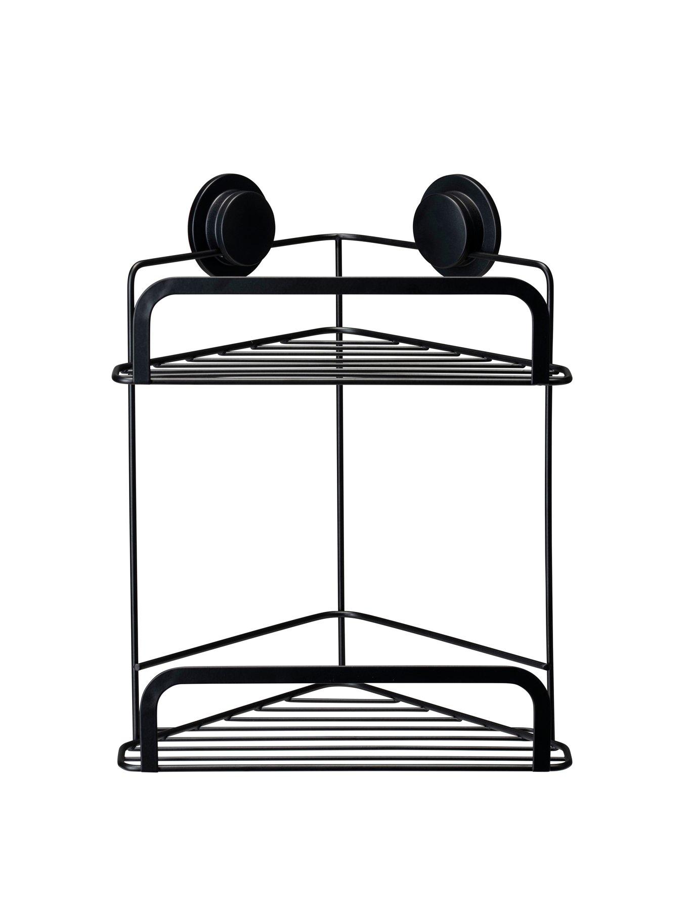 Image 3 of 6 of Croydex Stick 'n' Lock 2 Tier Corner Basket