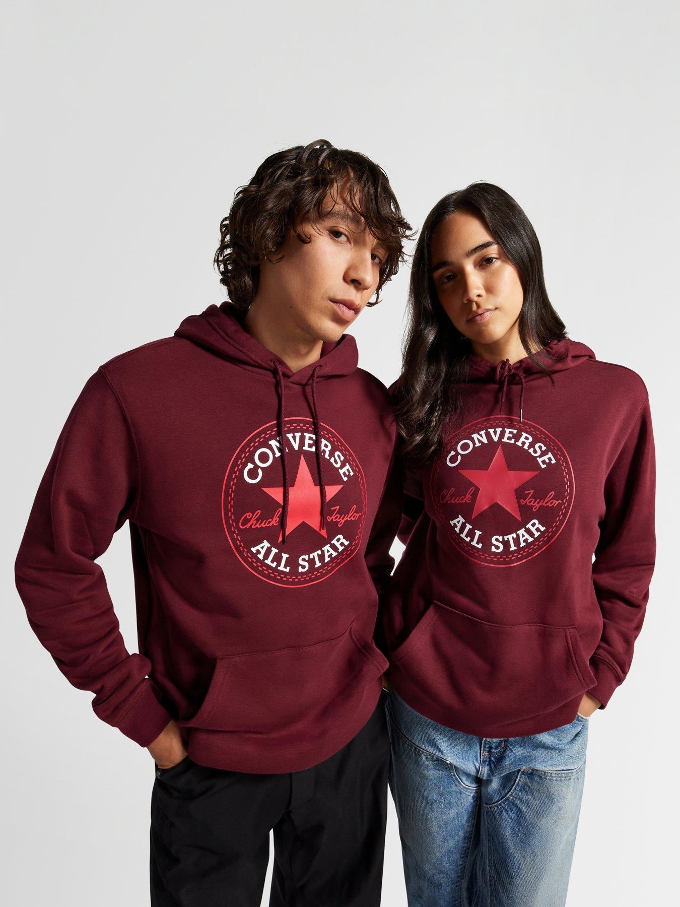 Red converse hot sale hoodie