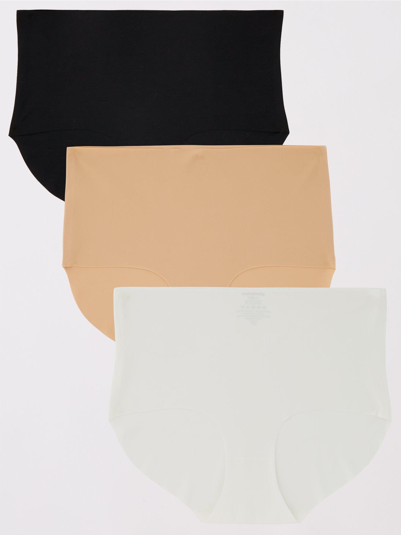 undefined No Vpl High 3 Pack Waisted Full Brief - Multi
