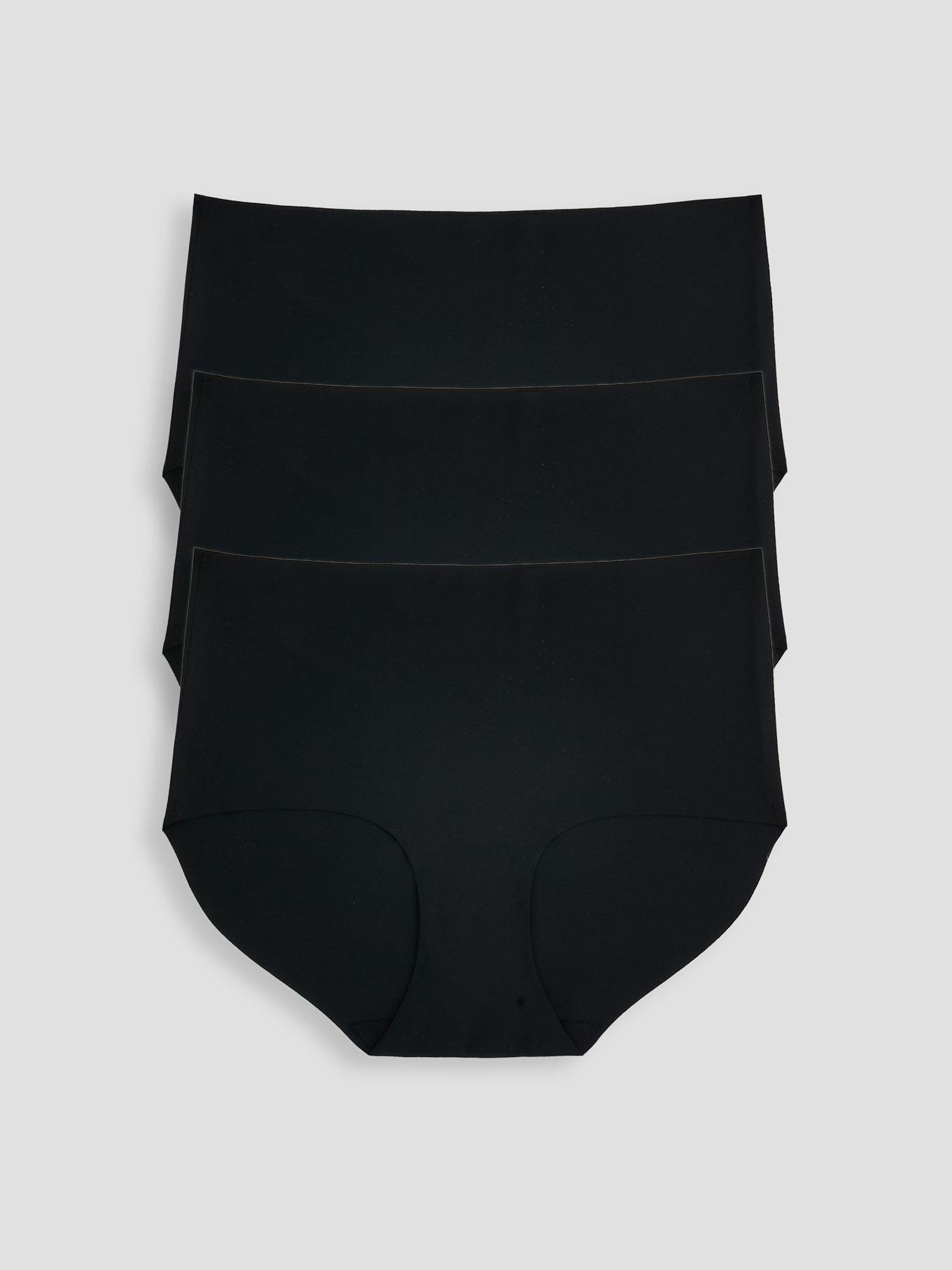 Image 1 of 6 of The Very Collection No VPL 3 Pack High&nbsp;Waisted Full Brief - Black