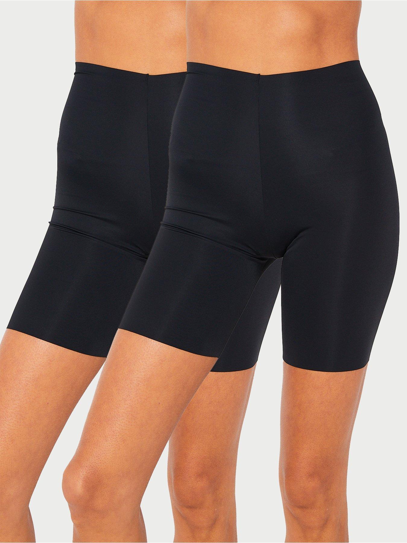 undefined 2 Pack No Vpl Anti Chafing Shorts - Black