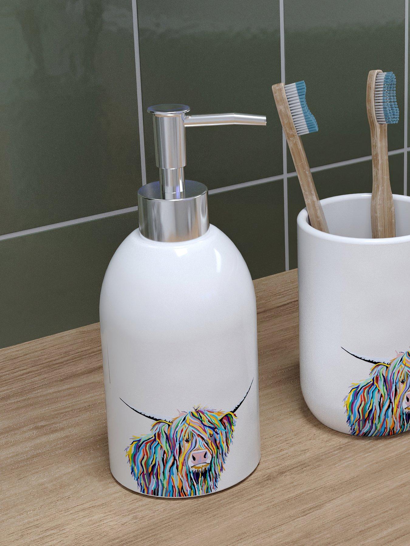Image 1 of 5 of Croydex Steven Brown Ceramic Soap Dispenser - Angus McCoo
