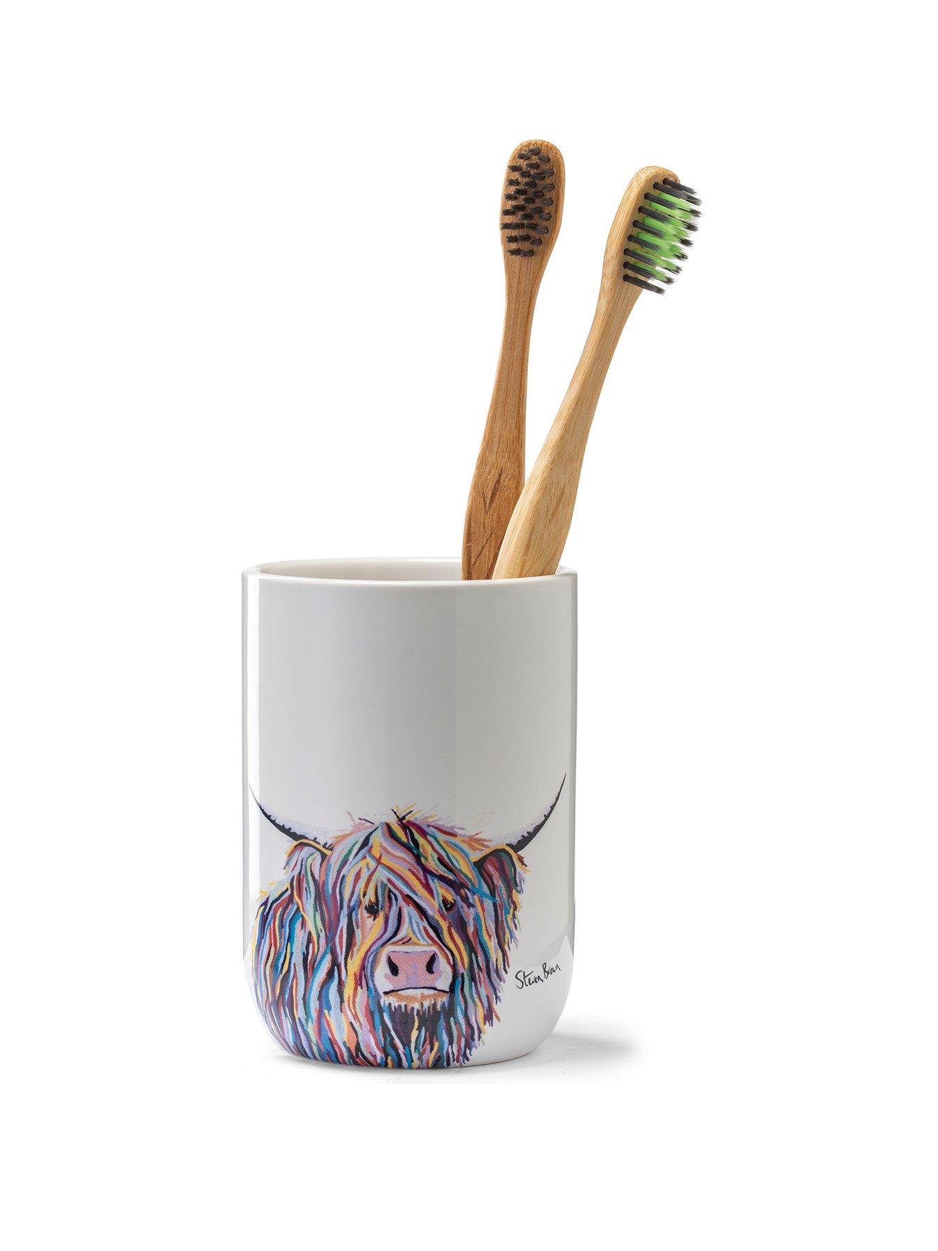 Image 2 of 6 of Croydex Steven Brown Ceramic Tumbler - Angus McCoo