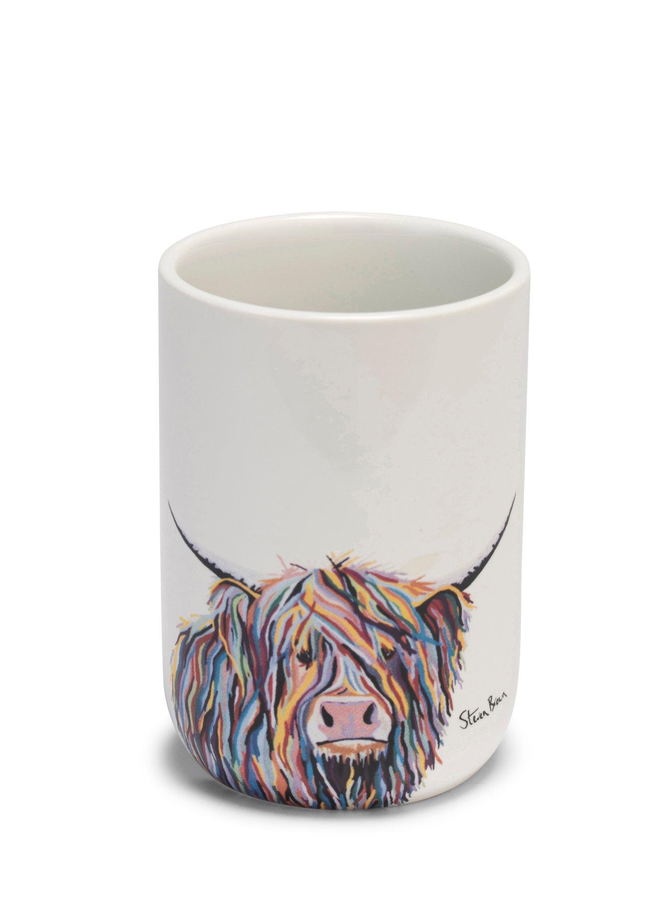 Image 3 of 6 of Croydex Steven Brown Ceramic Tumbler - Angus McCoo