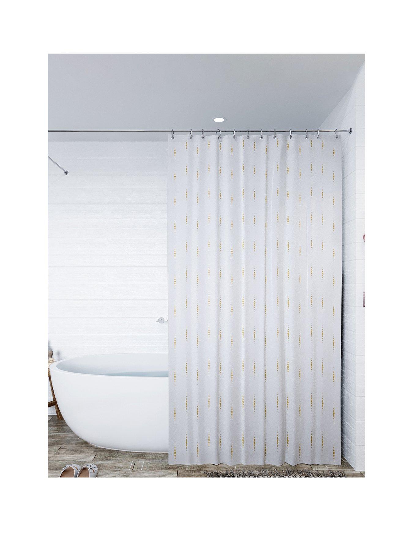 undefined Gold Dotty Shower Curtain