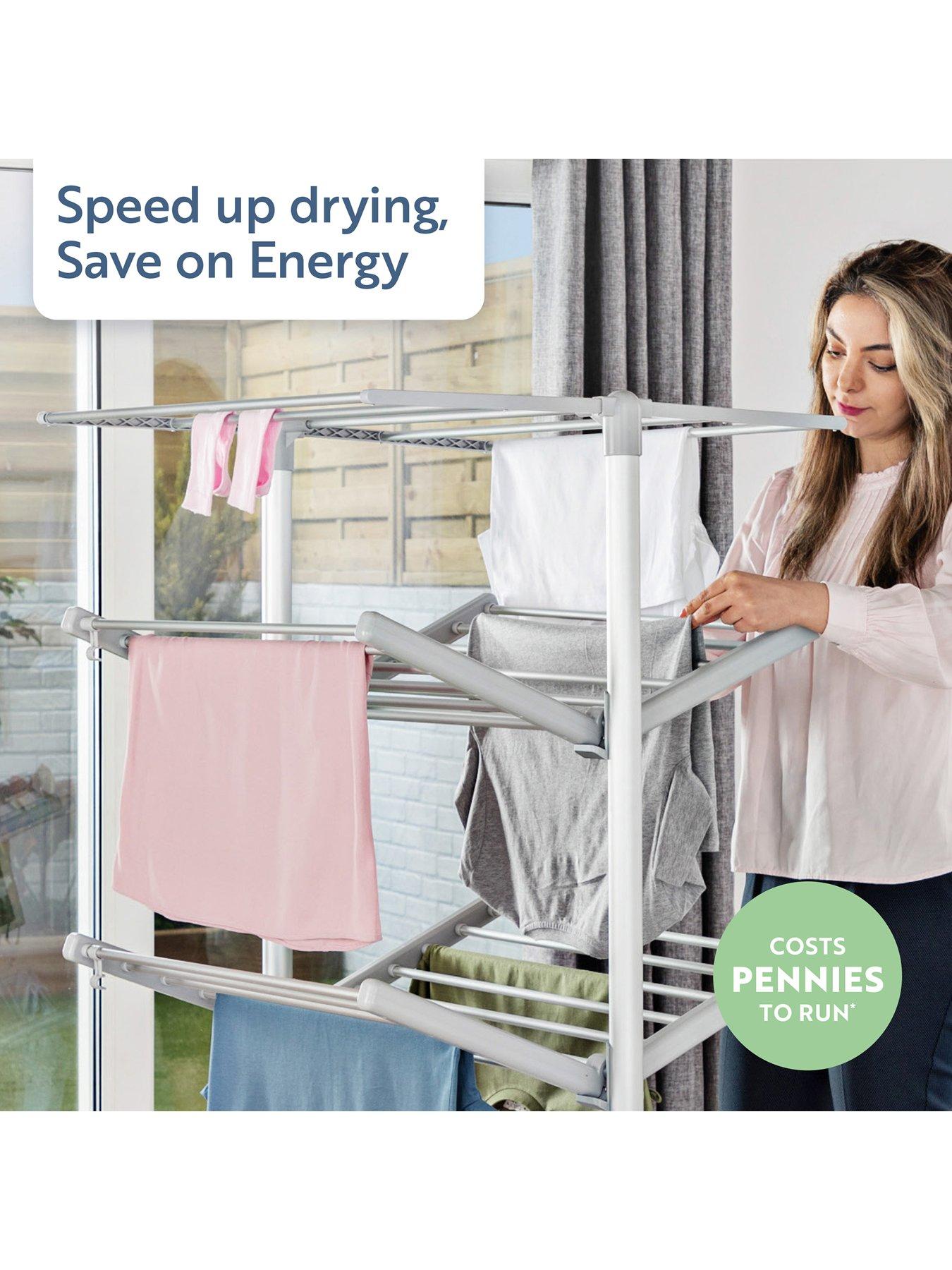 Dry:Soon Mini 3-Tier Heated Clothes Airer & Cover