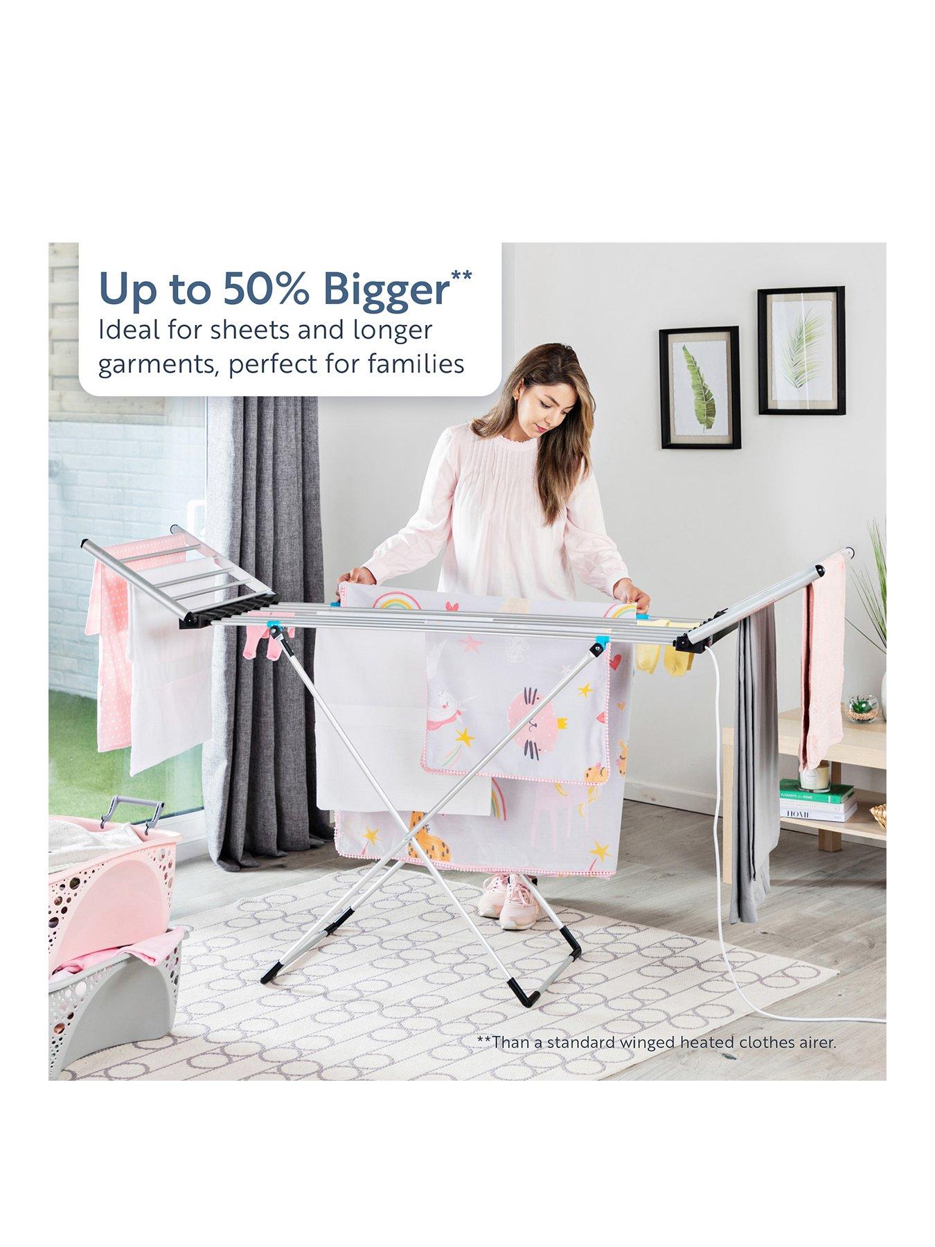 Minky XL Winged Heated Clothes Airer littlewoods