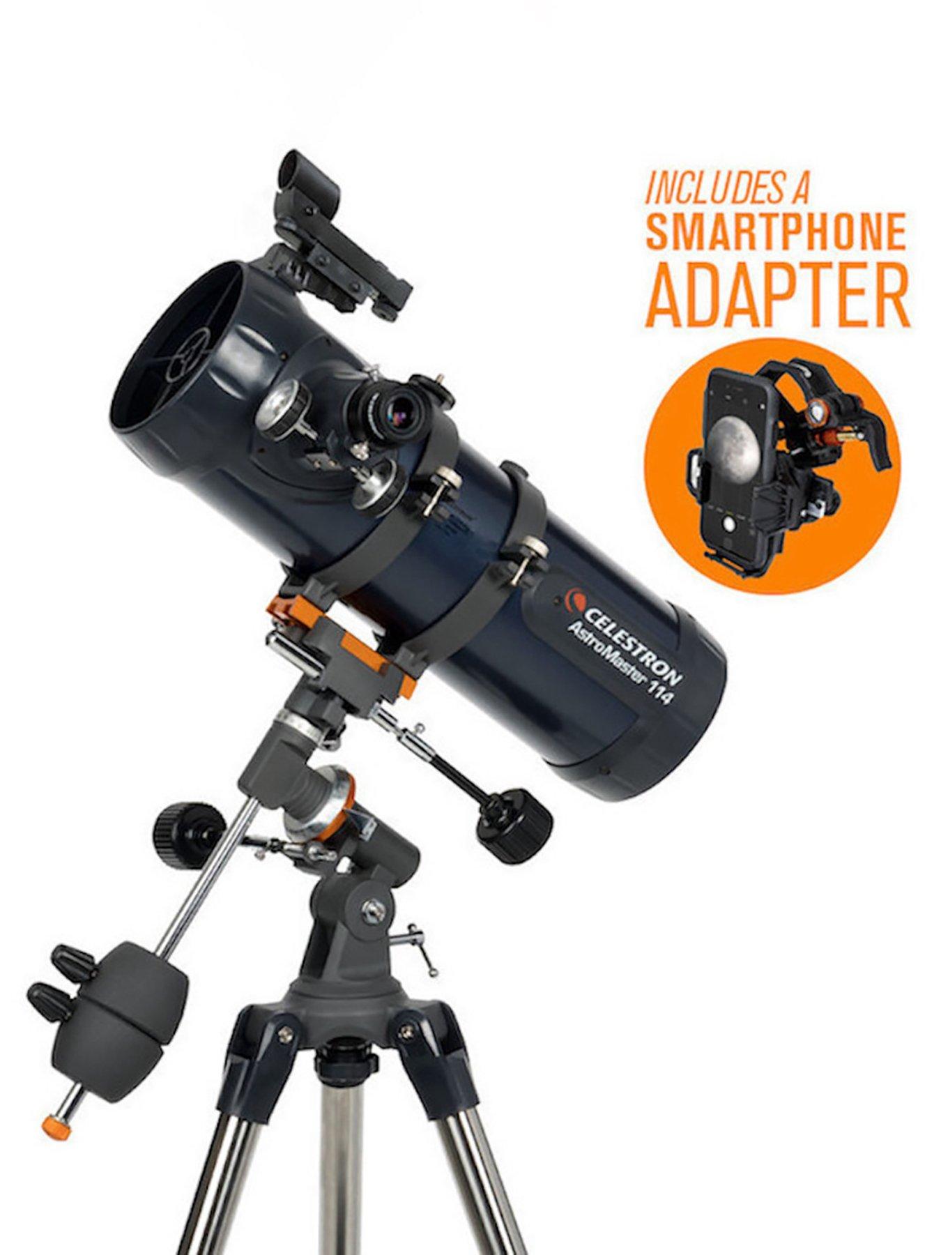  image of celestron-astromaster-114eq-with-smartphone-adapter