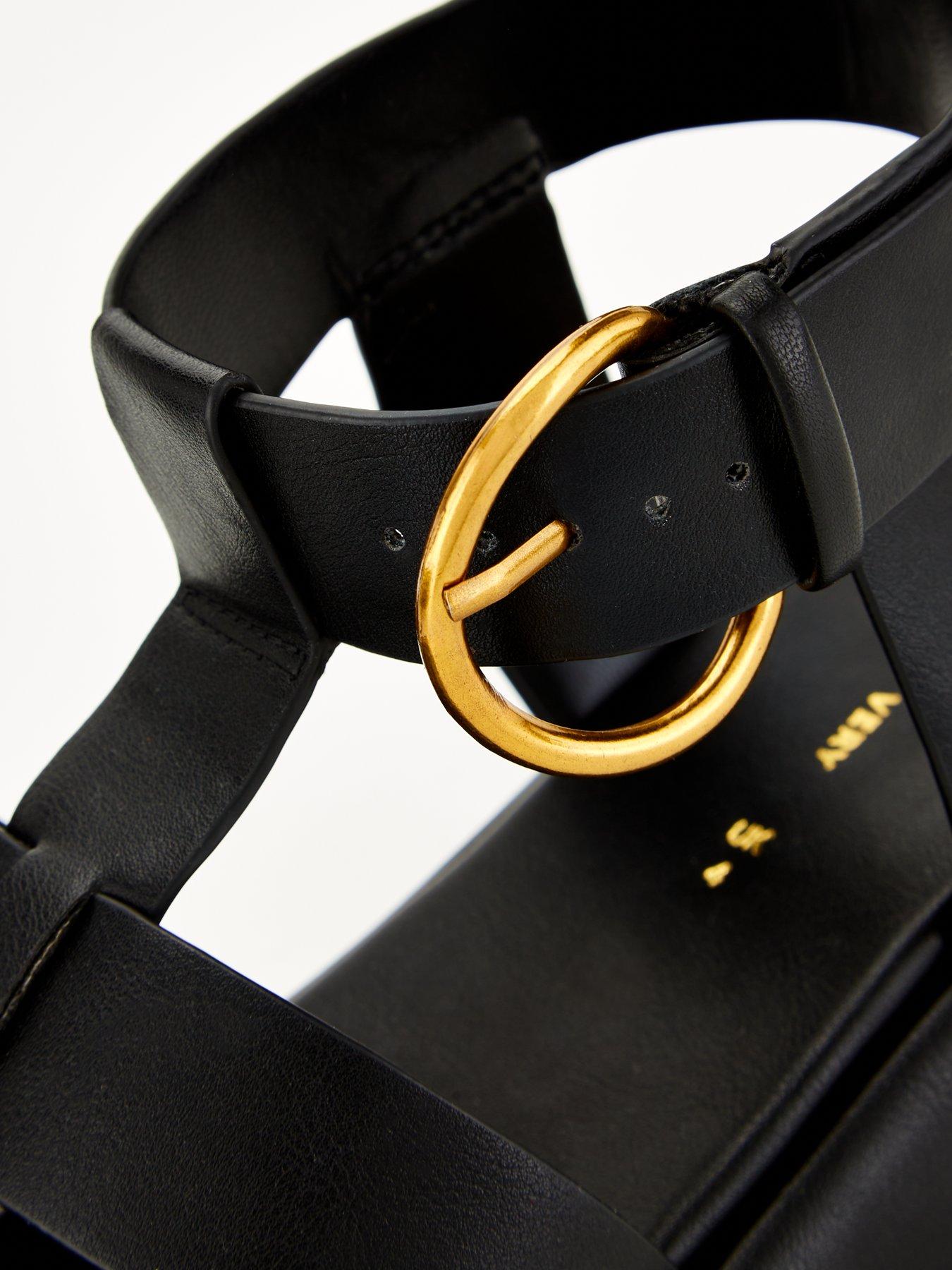  image of v-by-very-gladiator-flatform-sandal-black