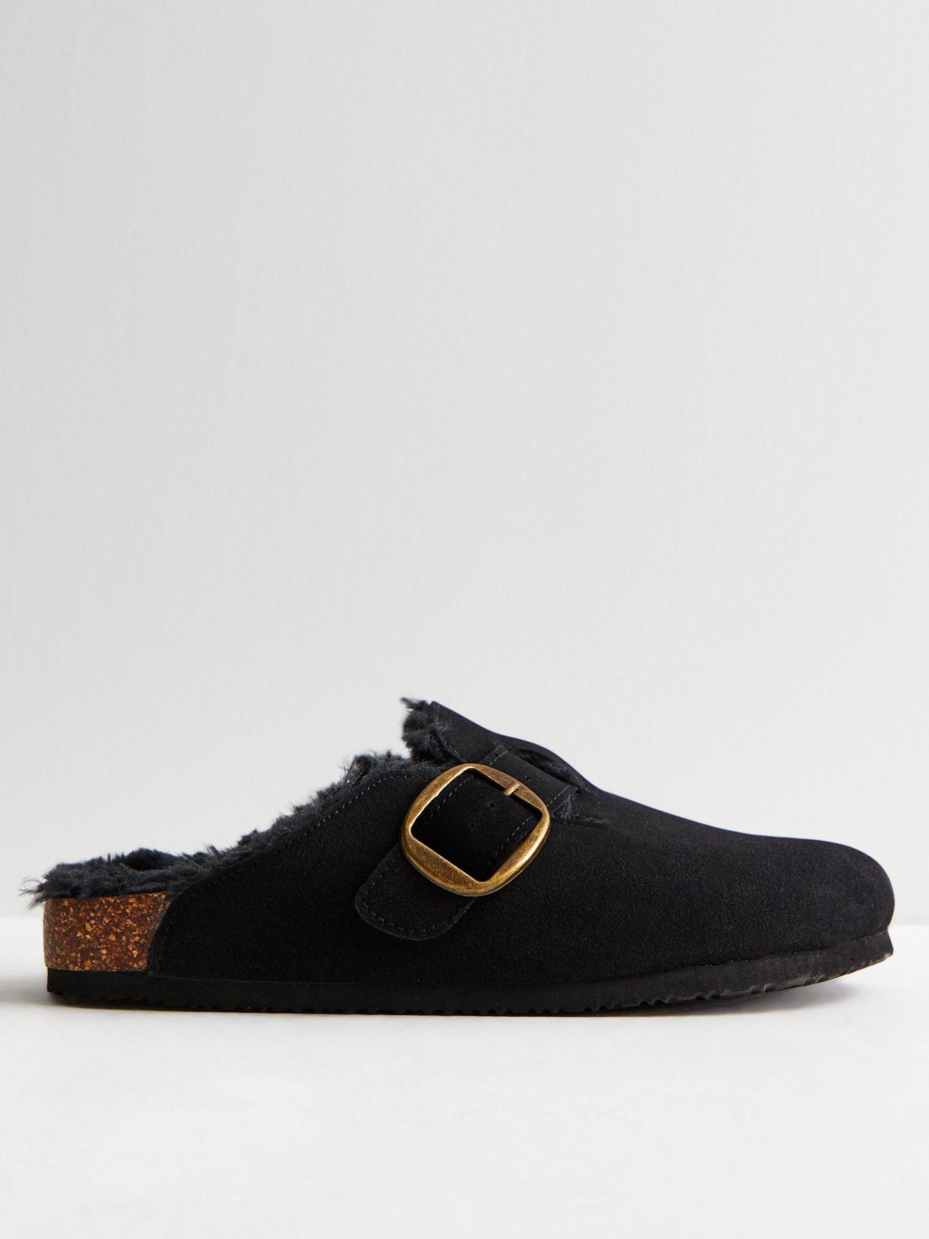 Halo: Black Leather & Shearling - Wide Fur Lined Sneakers – Sole