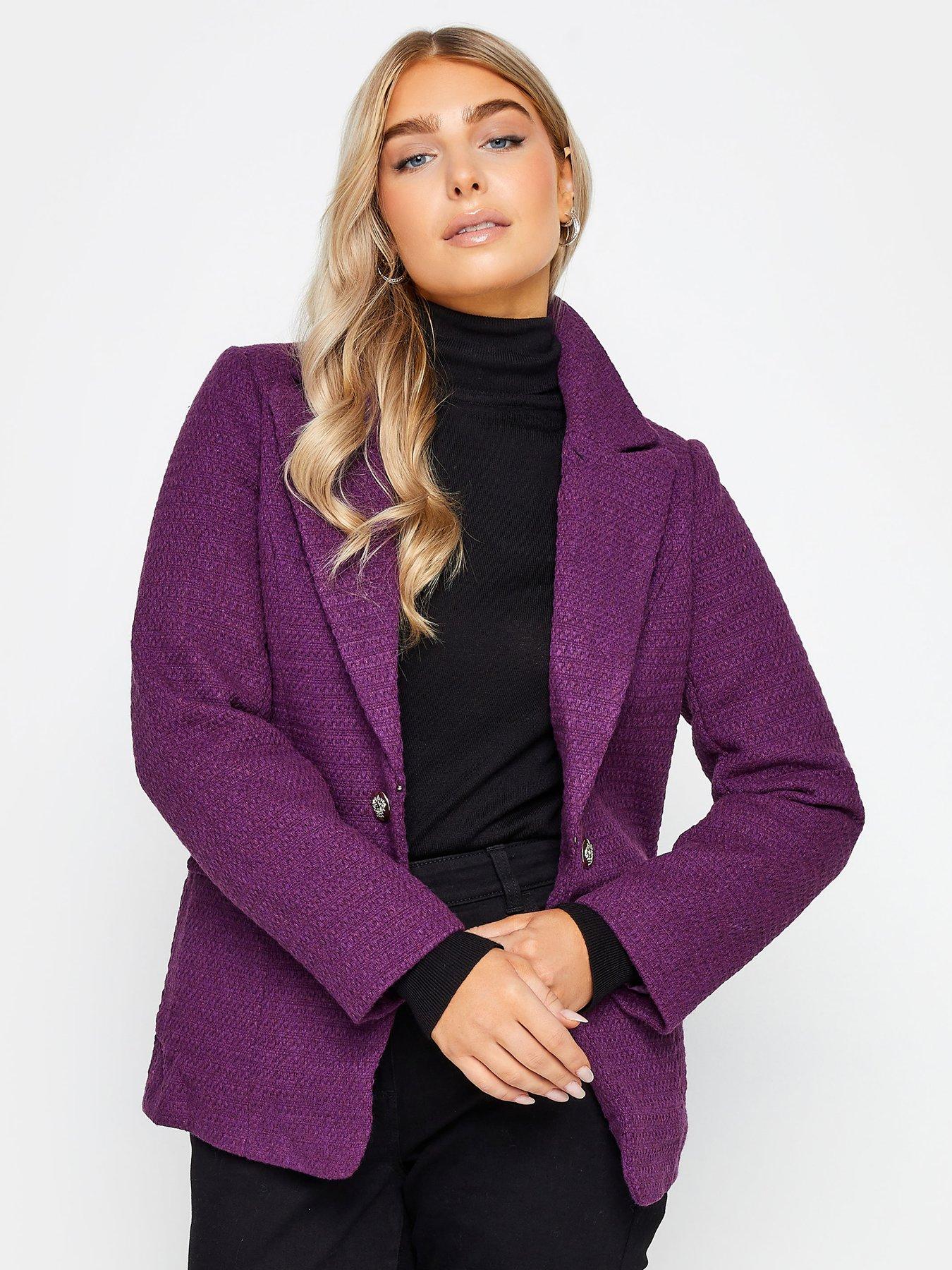  image of mco-purple-boucle-blazer