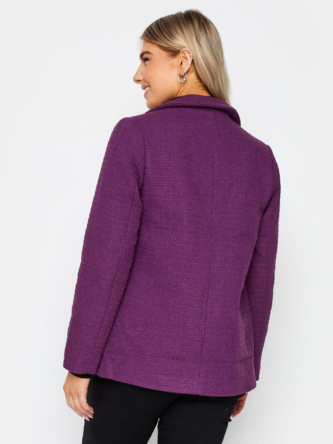  image of mco-purple-boucle-blazer