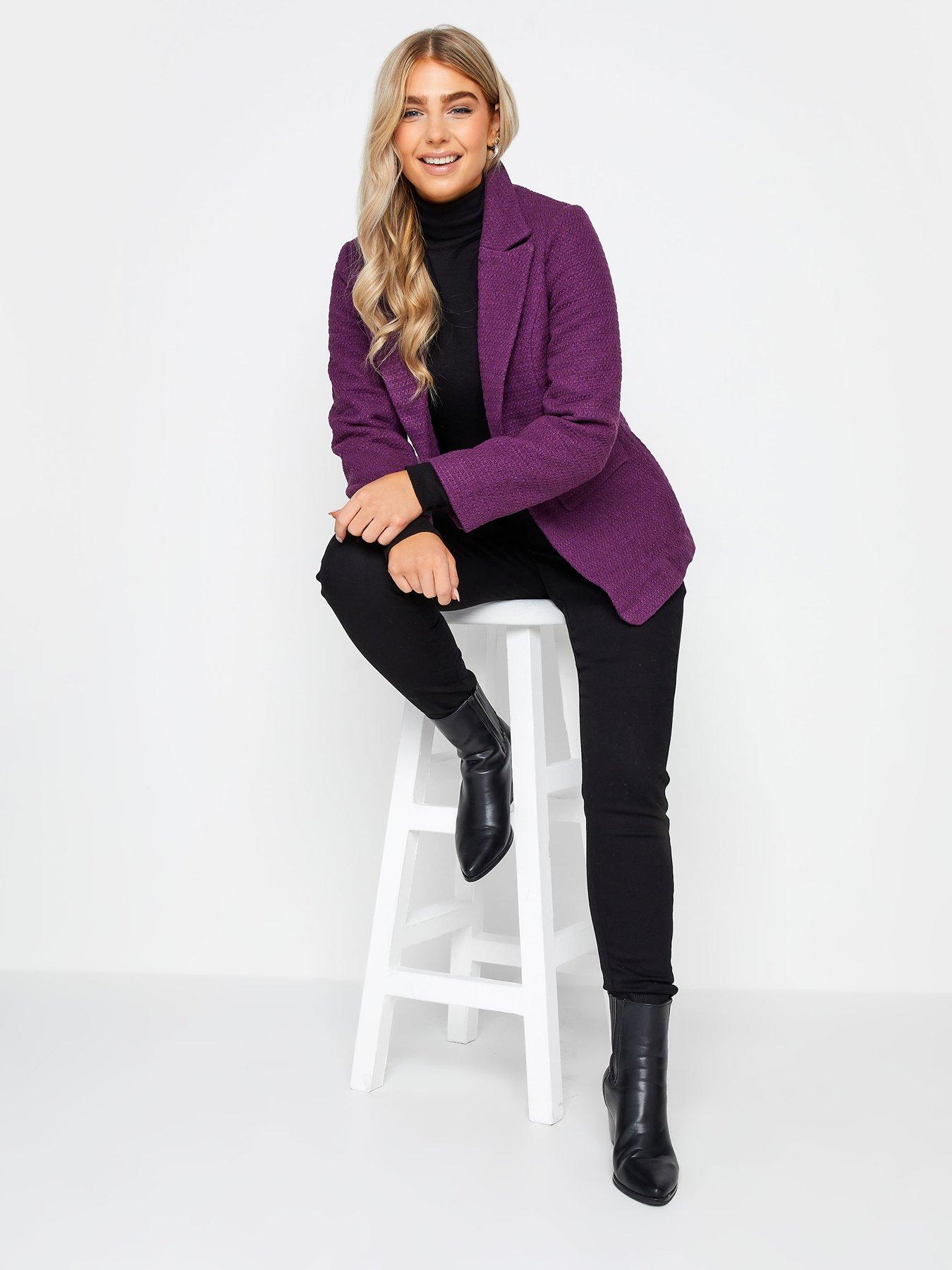  image of mco-purple-boucle-blazer