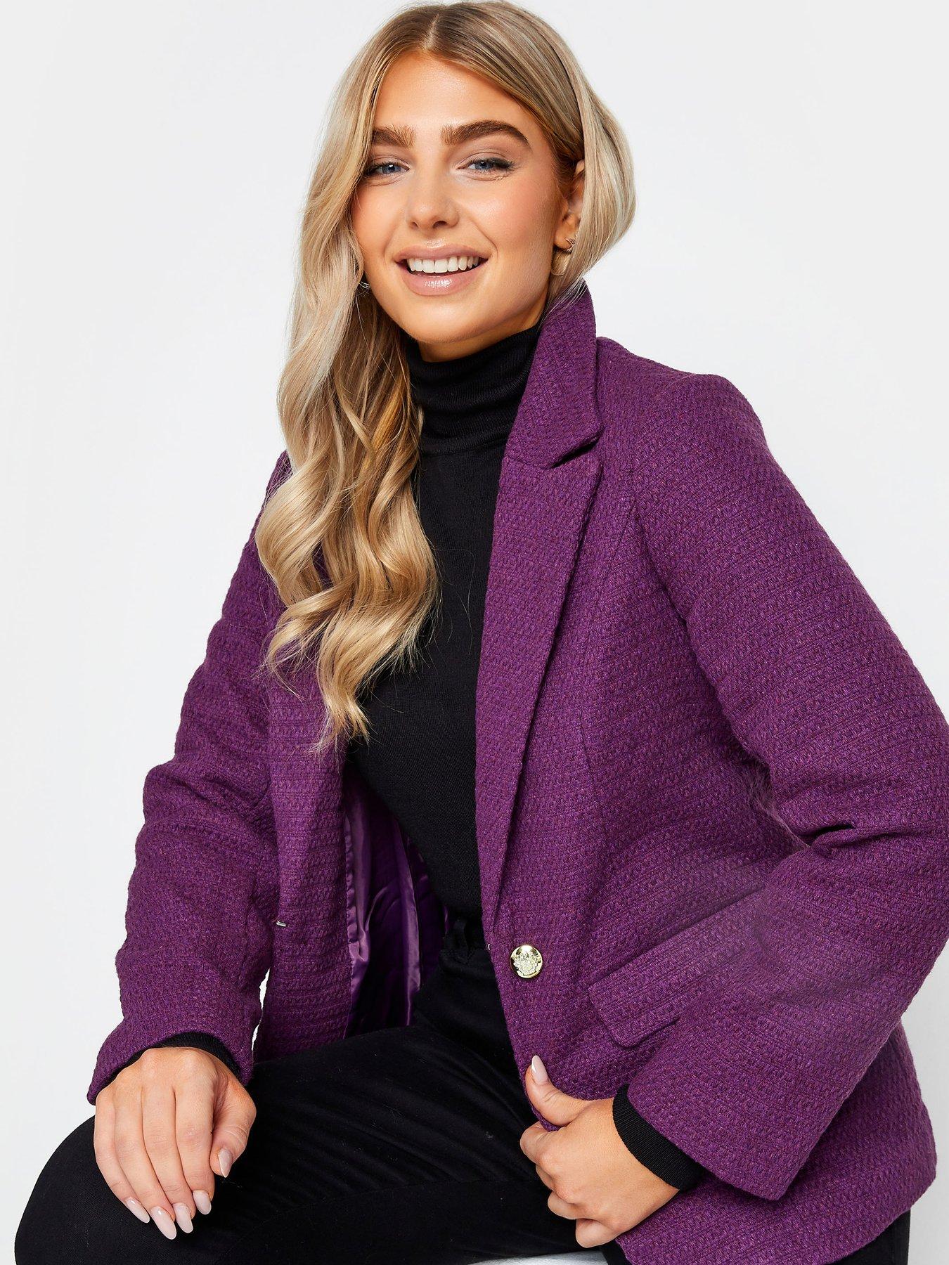  image of mco-purple-boucle-blazer
