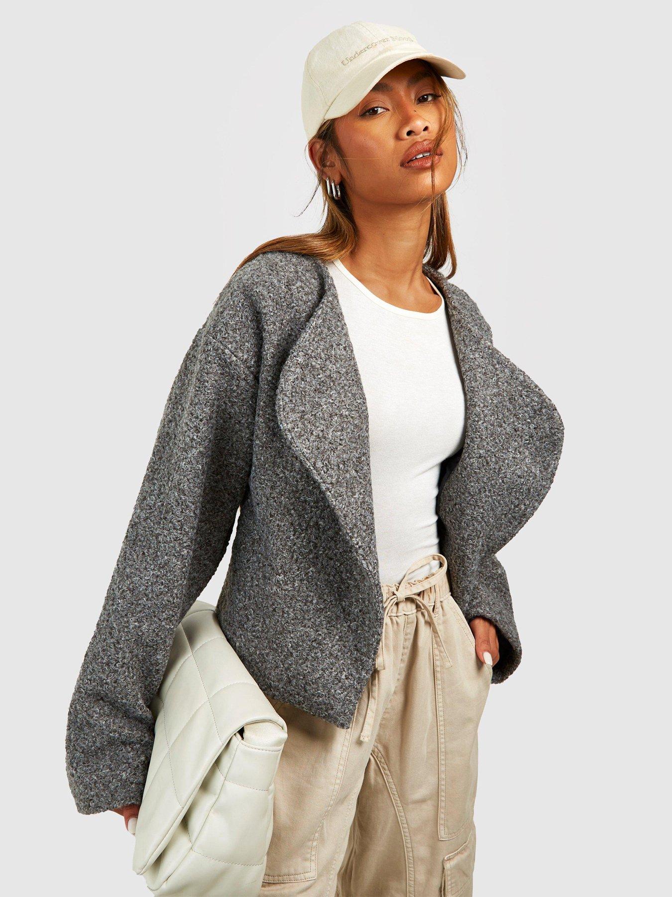 Grey 2025 collarless jacket