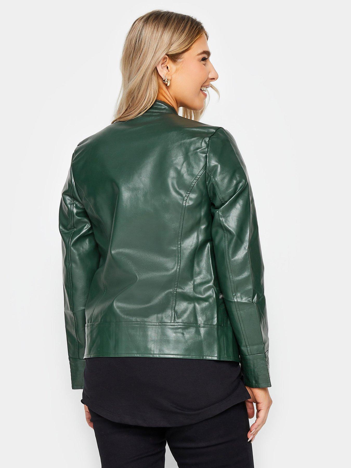 M&Co Dark Green Pu Jacket