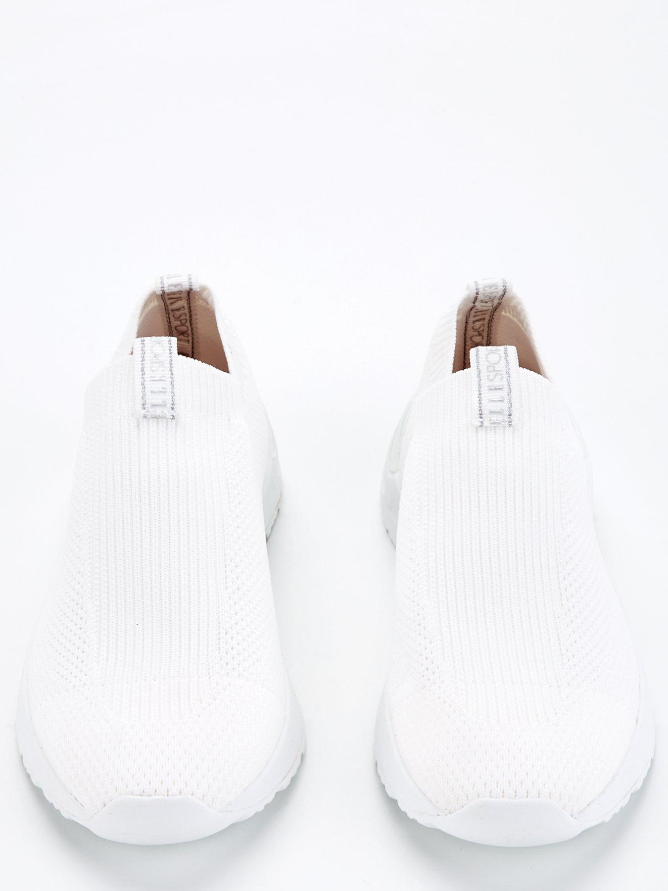  image of elle-sport-knitted-slip-on-trainer-white