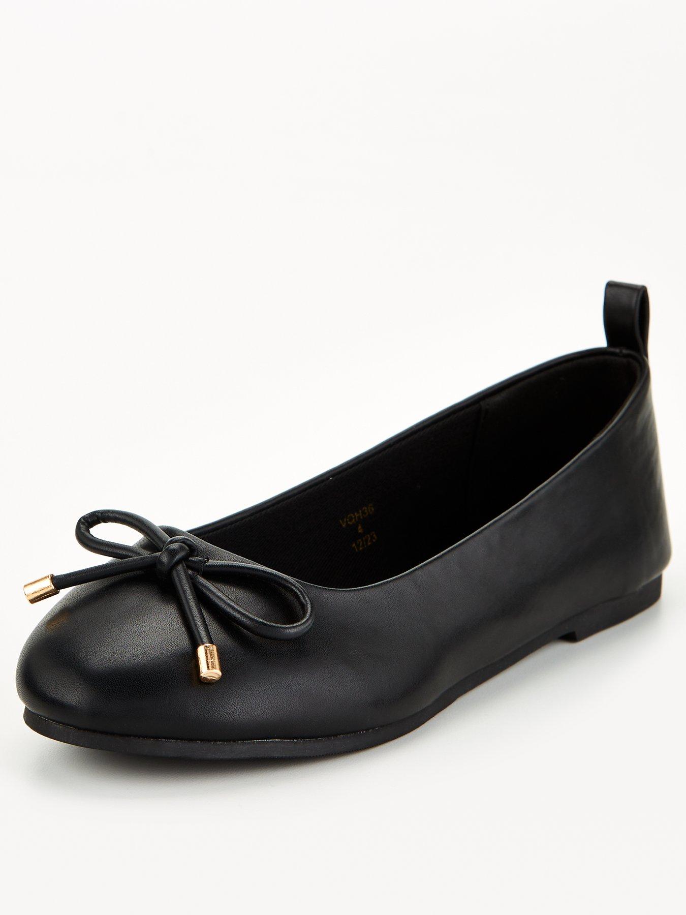 The Very Collection Wide Fit Round Toe Ballerina - Black