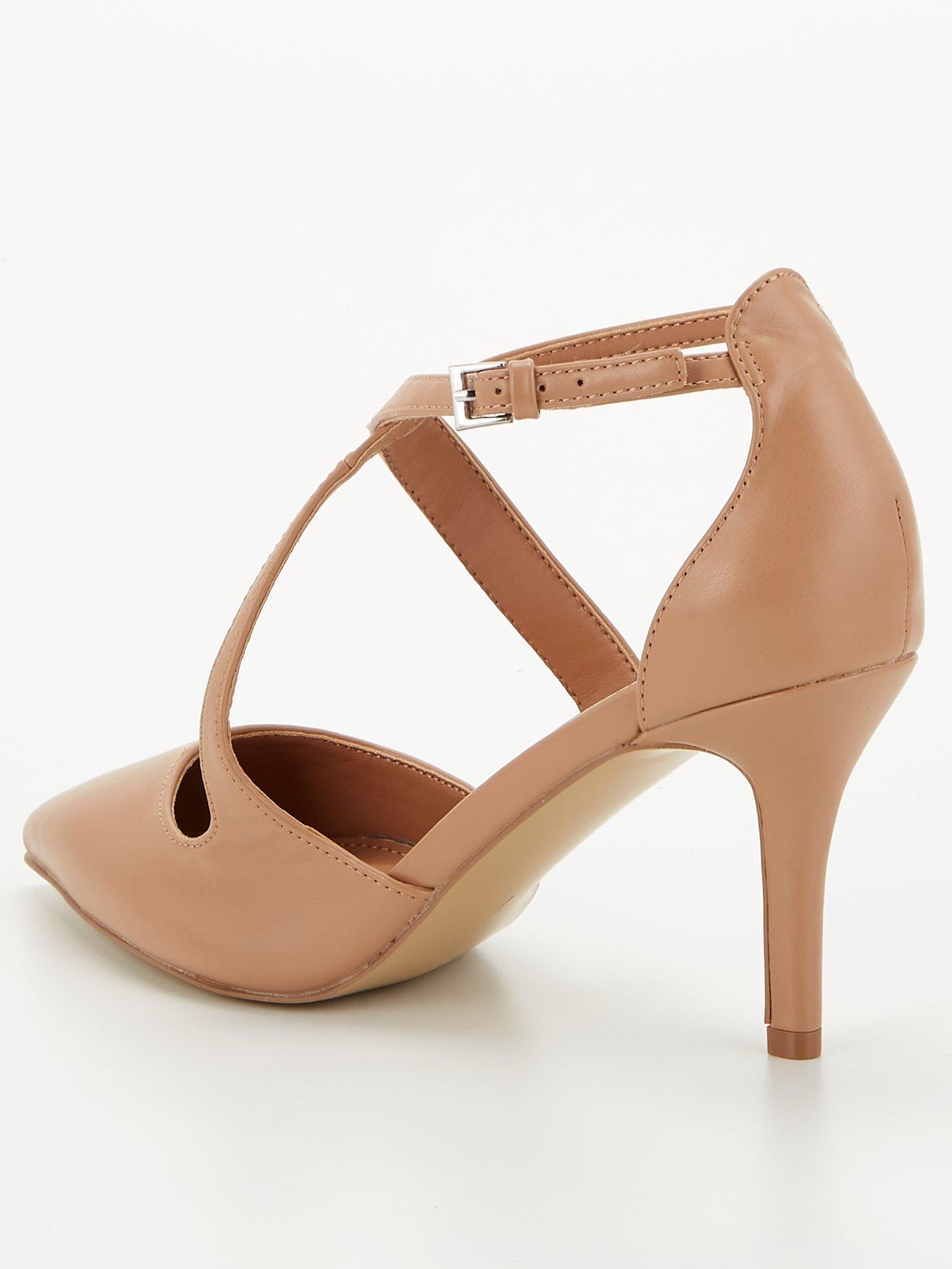 V by Very Two Part Point Court Shoe Nude littlewoods