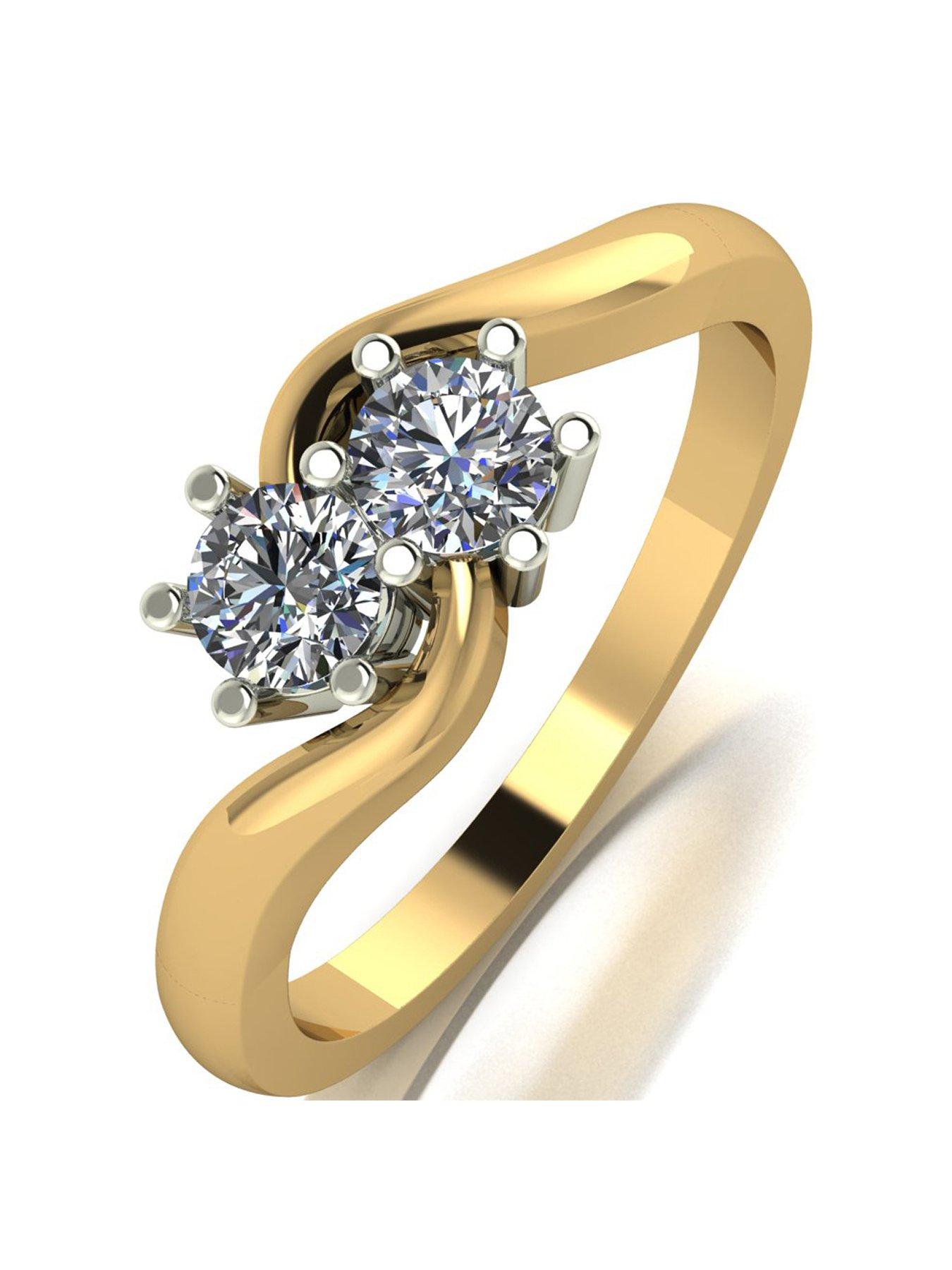 9ct gold moissanite deals rings