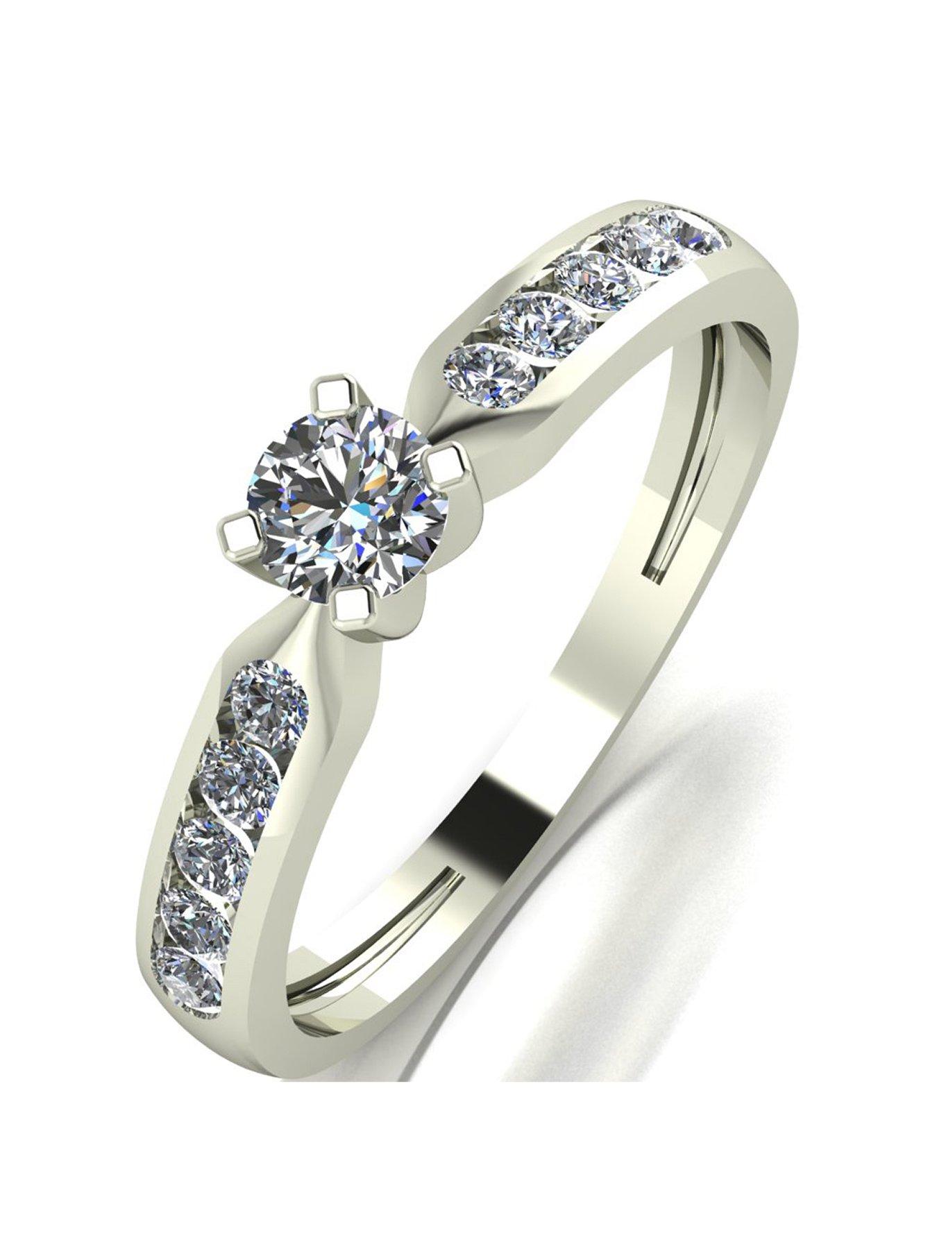 undefined 9ct Gold 0.50ct Total Moissanite Solitaire Ring