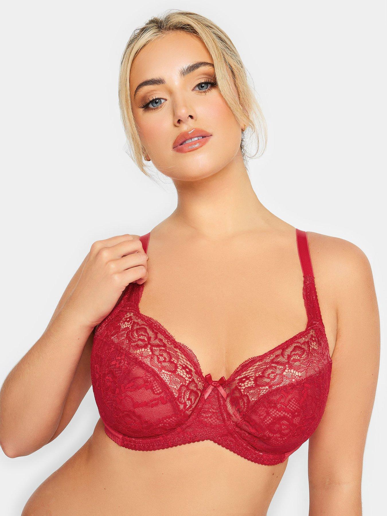 Buy A-GG Coral Supersoft Lace Full Cup Padded Bra - 40E | Bras | Tu