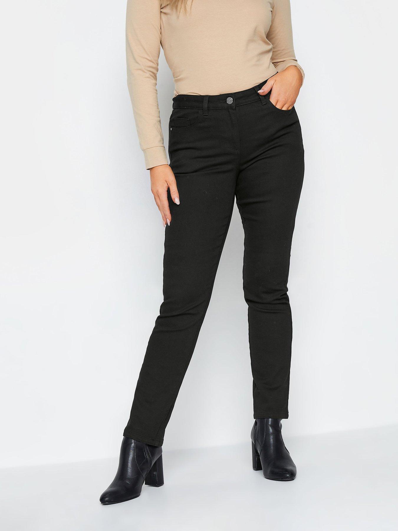 Black Ankle Grazing Hannah Straight Leg Jeans