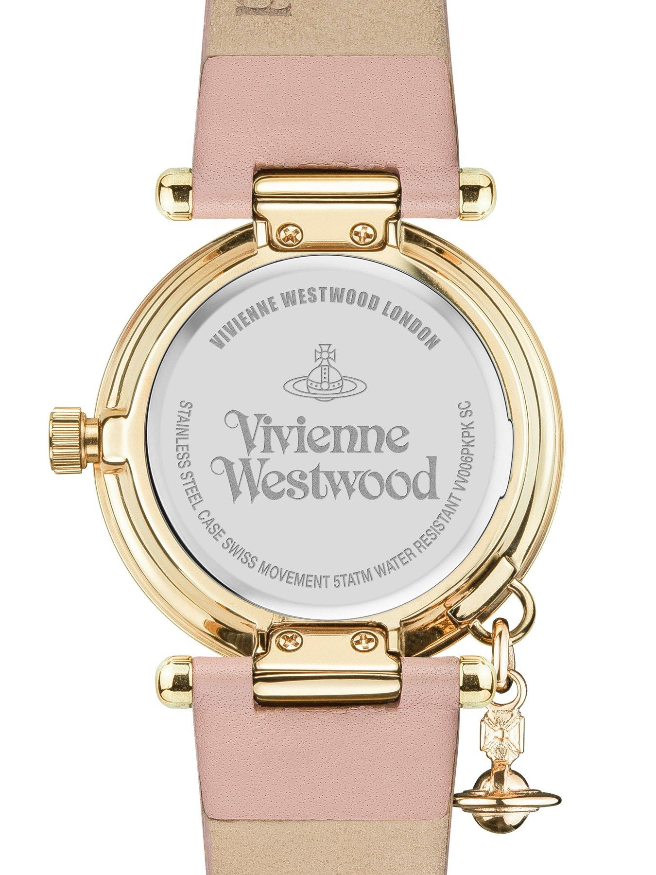 Image 3 of 3 of Vivienne Westwood Orb II Ladies Quartz Watch with Pink Dial &amp; Pink Leather Strap