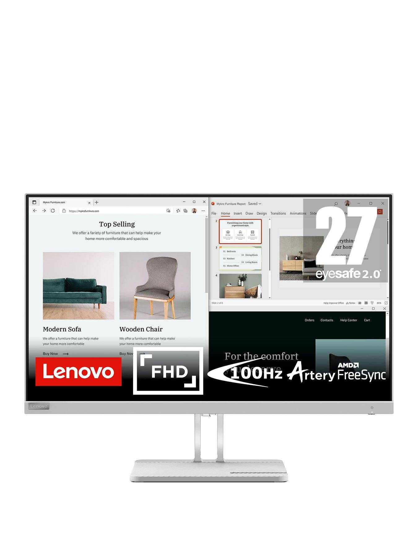 undefined L27e-40 27-inch PC Monitor - FHD, 100Hz, VA, 4ms, AMD Freesync