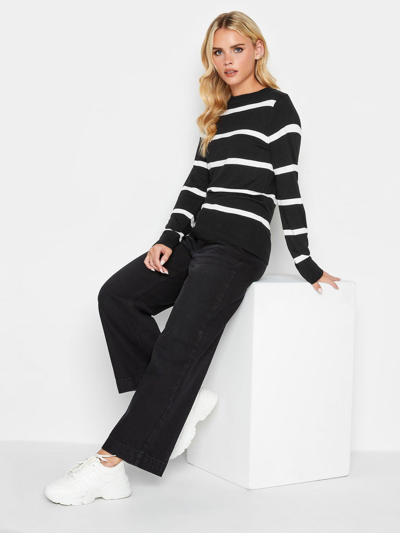 Image 3 of 4 of PixieGirl Petite Mono Stripe Jumper