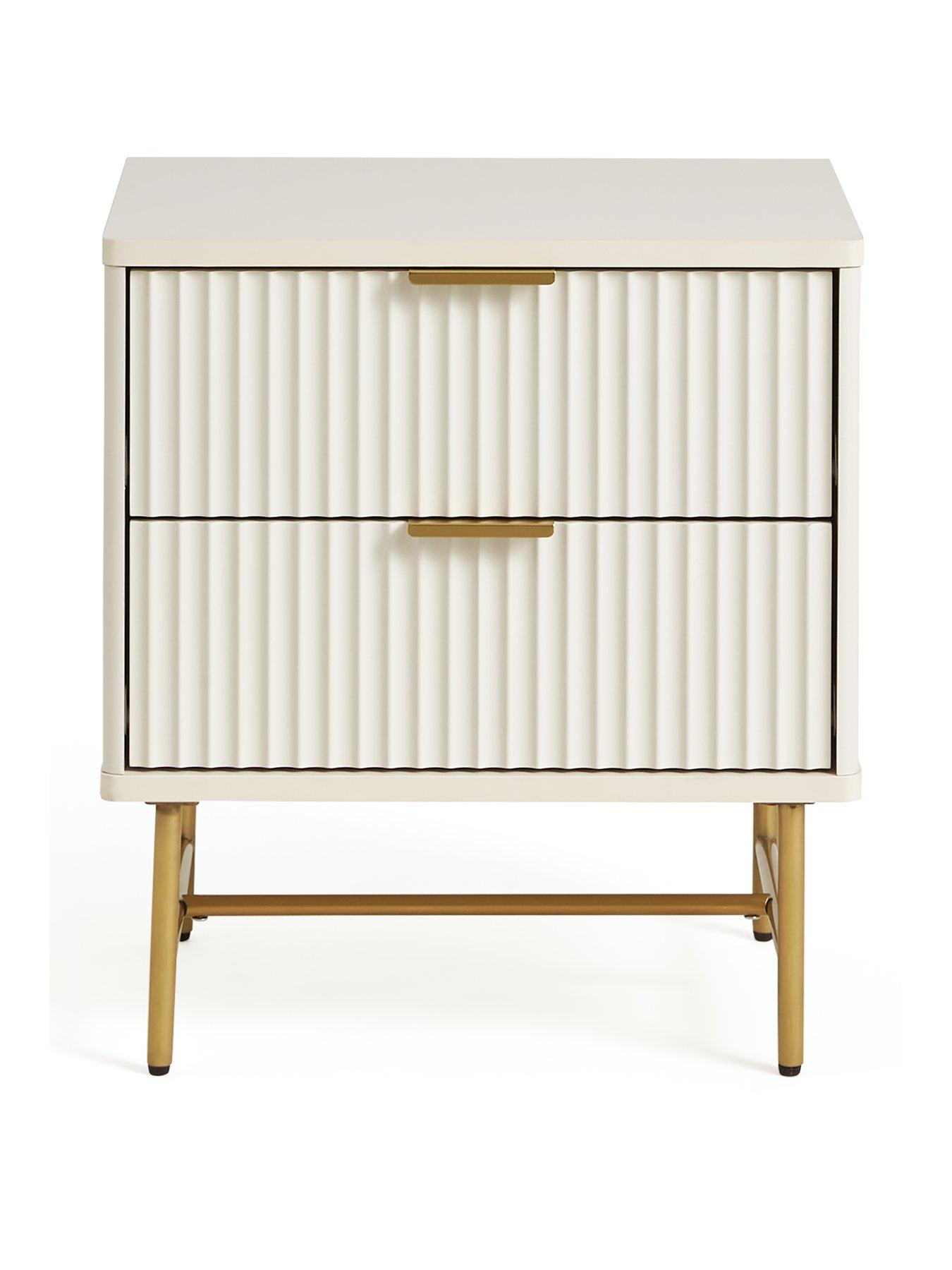 stillFront image of very-home-cora-2-drawer-bedside-chest-ivorybrass