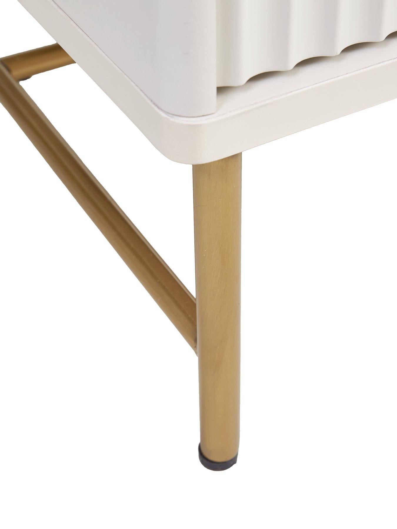 Image 6 of 6 of The Very Collection Cora 2 Door, 1 Drawer Wardrobe - Ivory/Brass