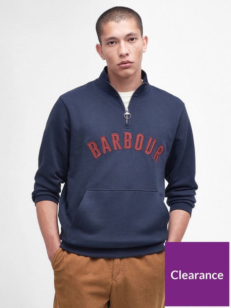 barbour-logo-john-half-zip-sweatshirt-navy